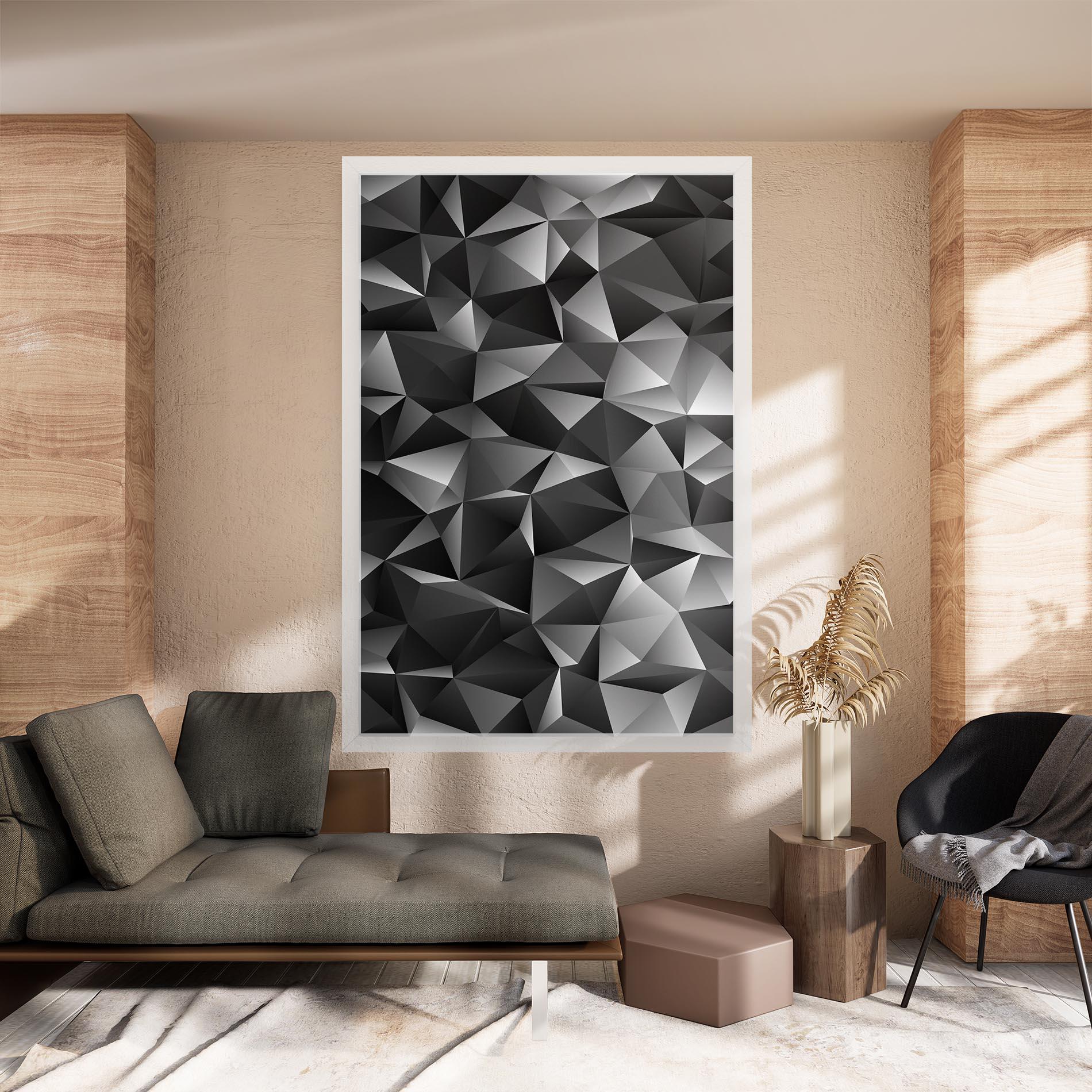 Tablou Canvas Black Triangle Pattern mockup 8