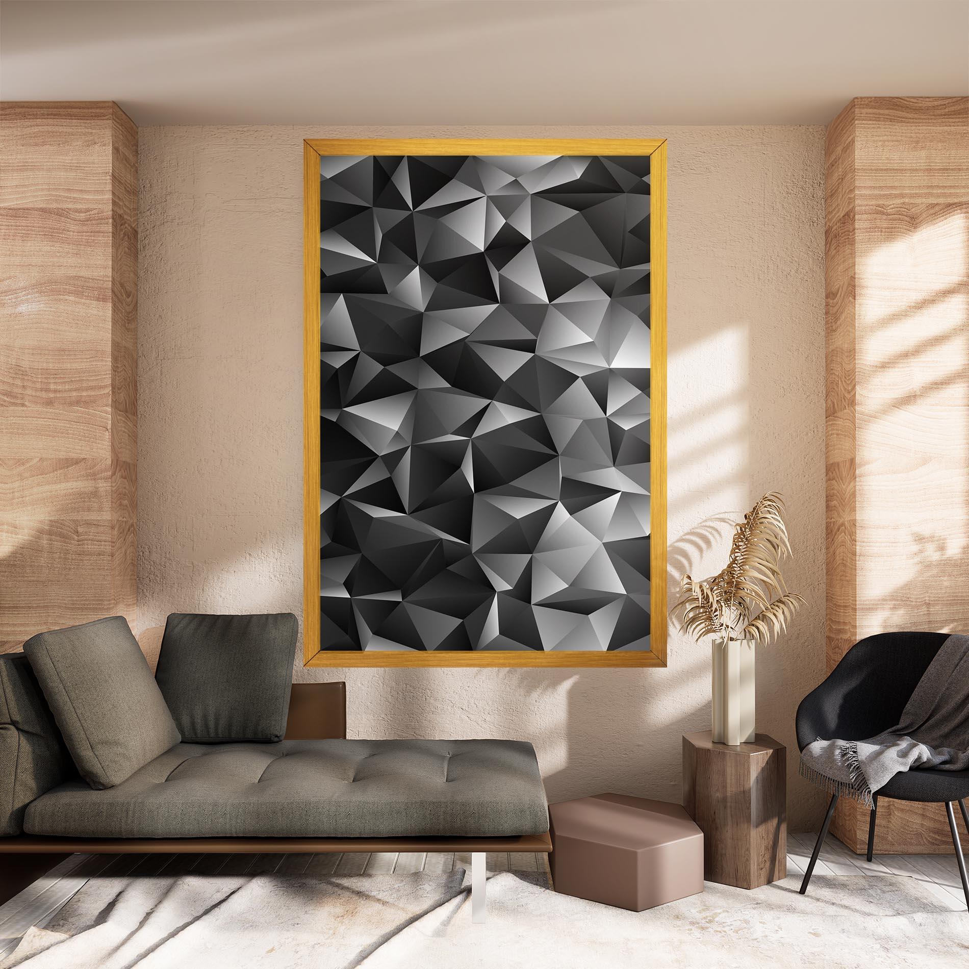 Tablou Canvas Black Triangle Pattern mockup 8