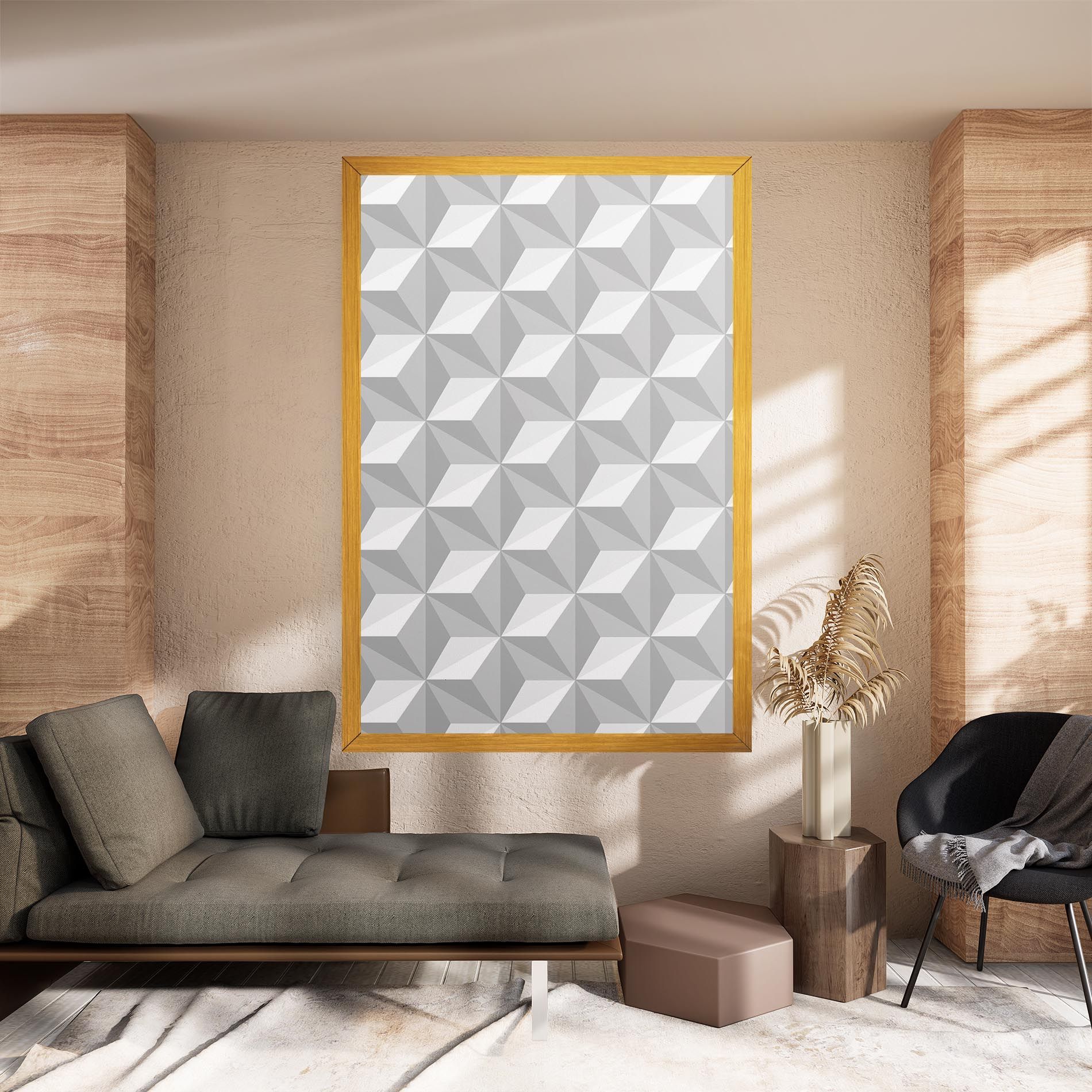 White Triangle Pattern mockup 8