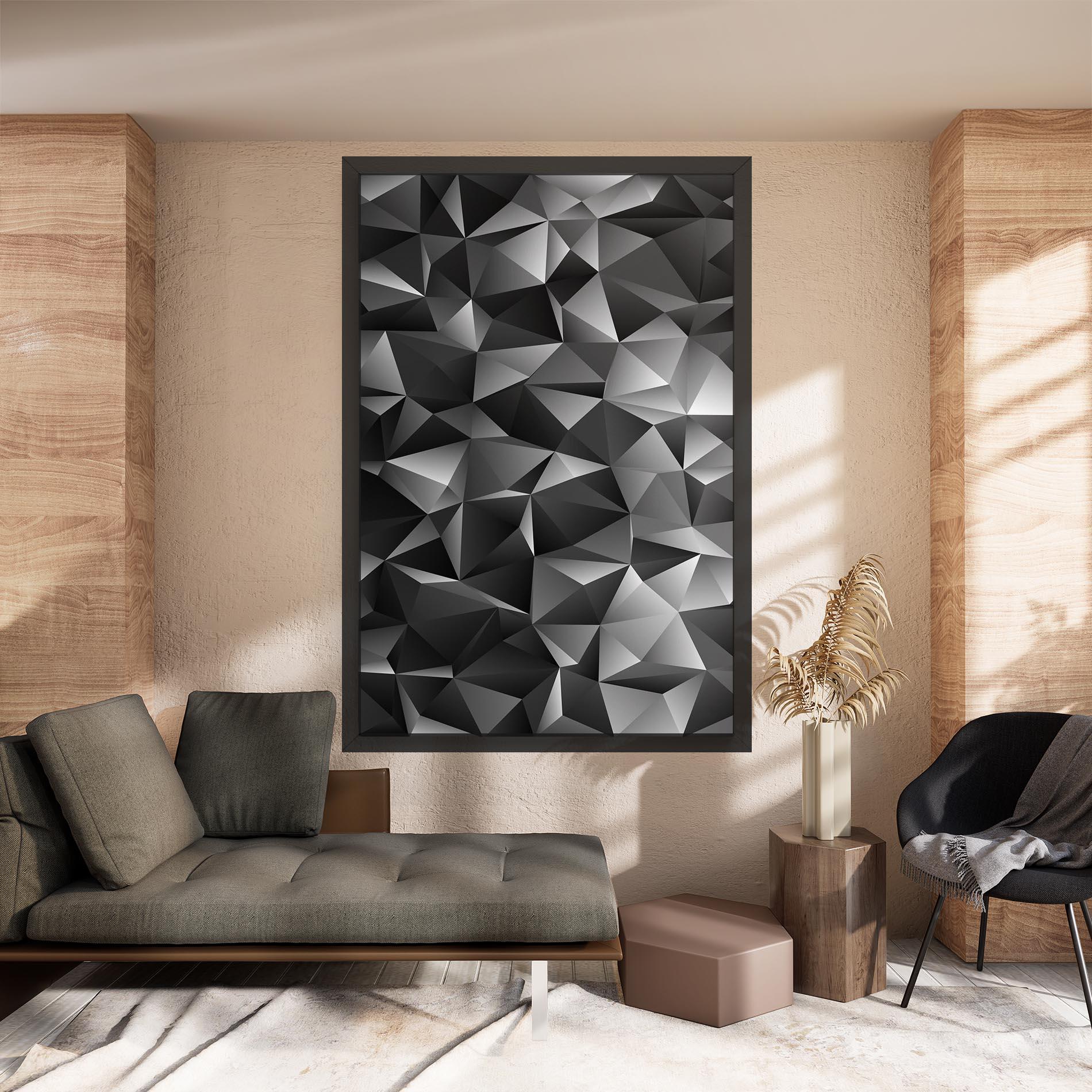 Tablou Canvas Black Triangle Pattern mockup 8