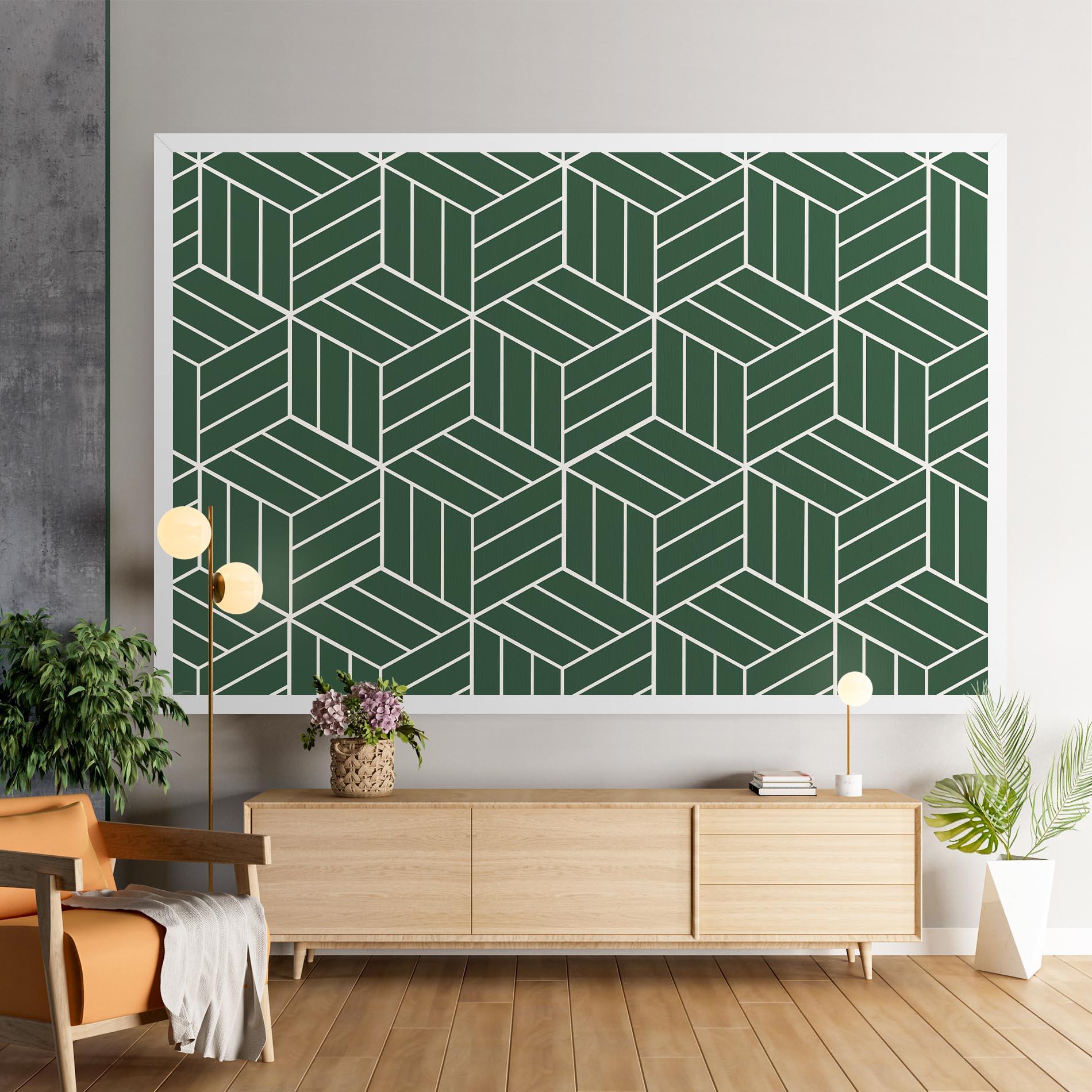 Tablou Canvas Green Square mockup 9