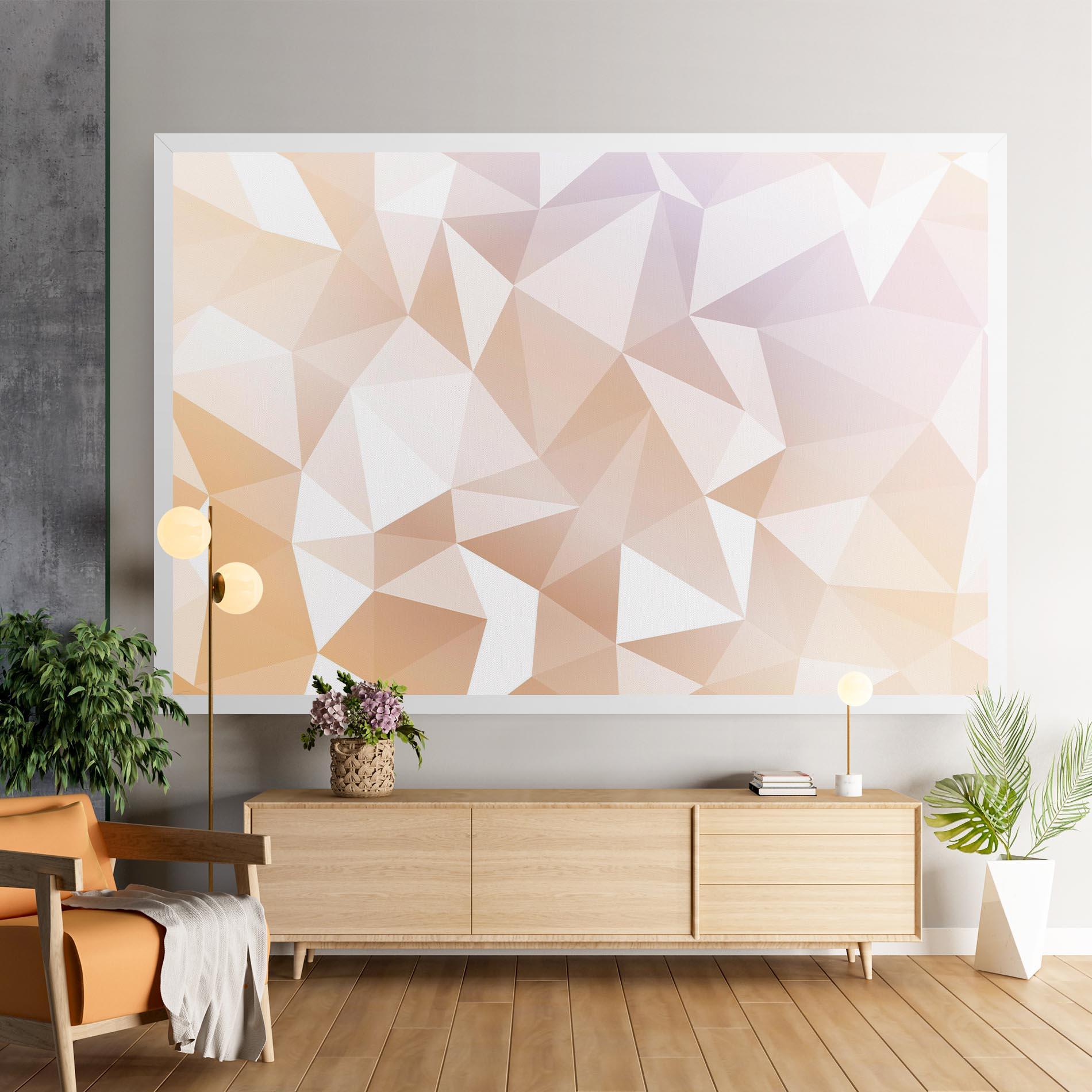 Tablou Canvas Light Pink Triangle mockup 9