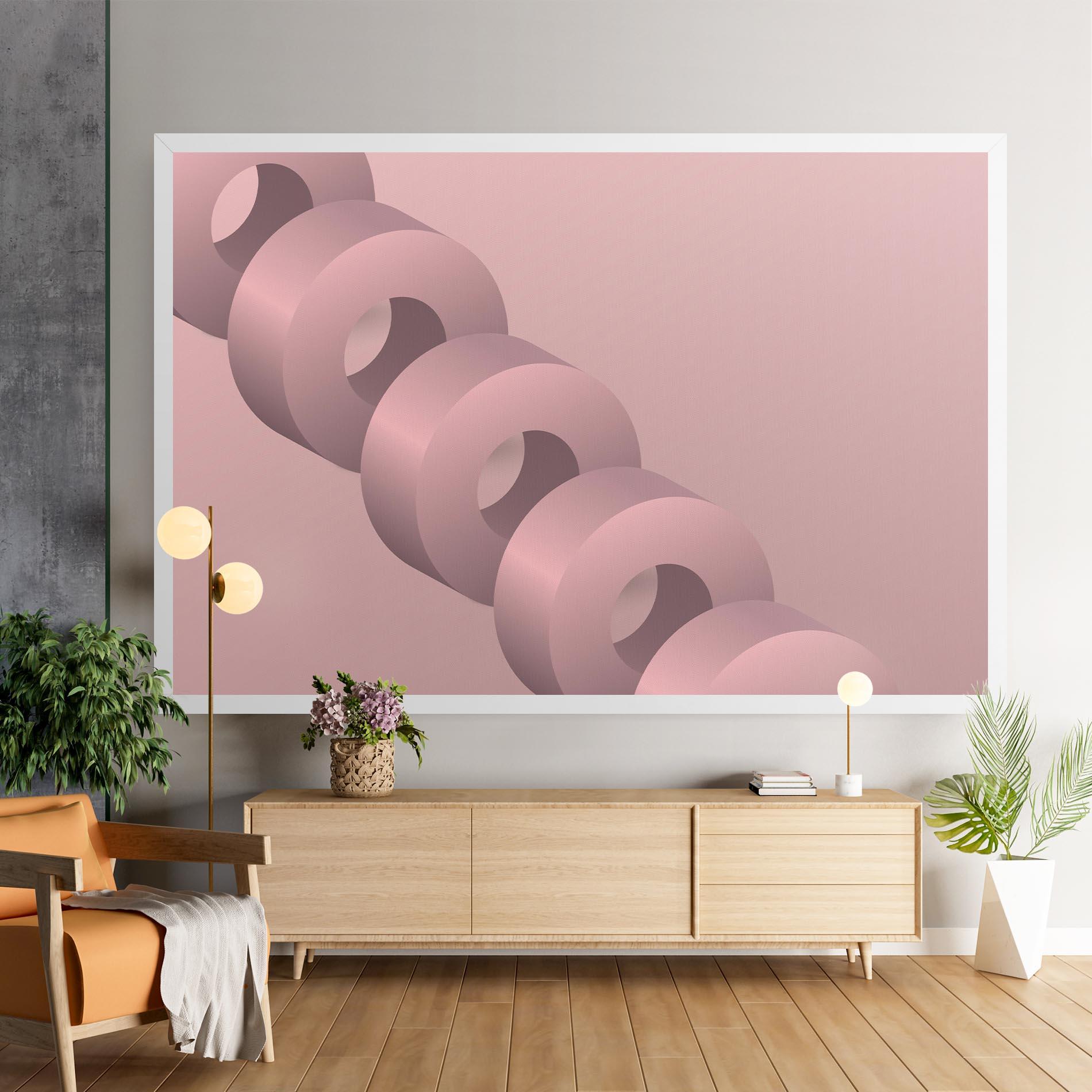 Tablou Canvas Pink Circle mockup 9