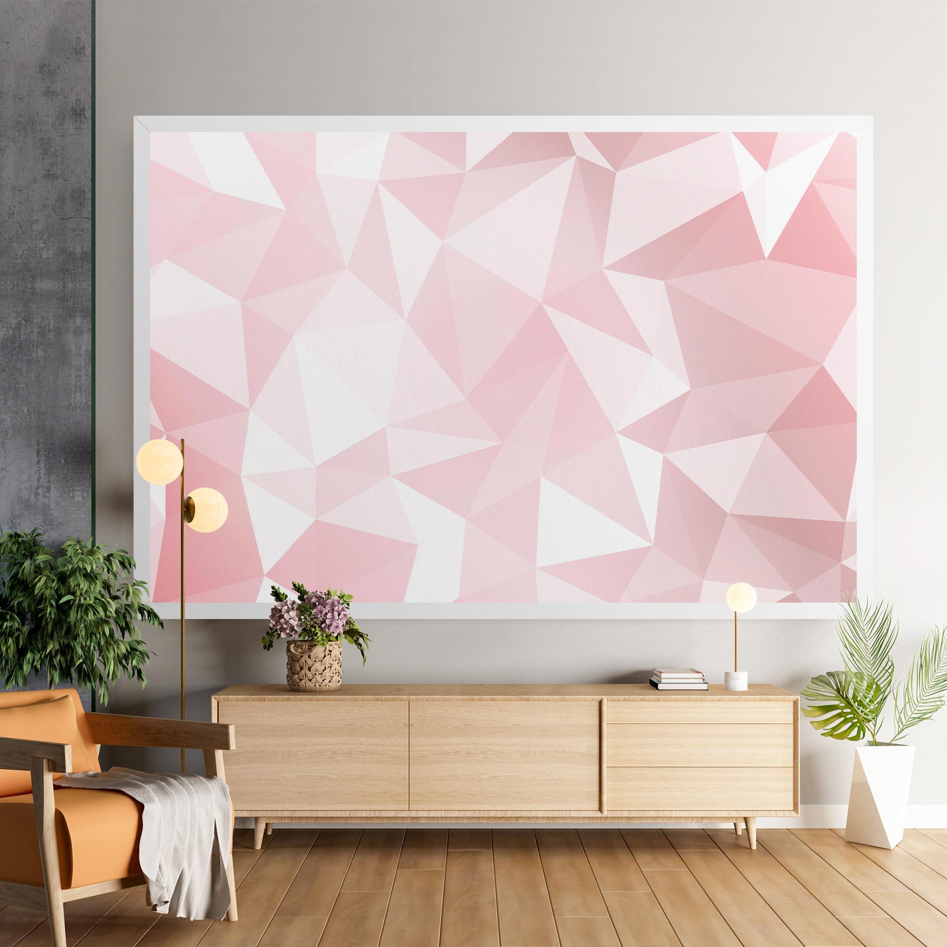 Tablou Canvas Pink Triangle mockup 9