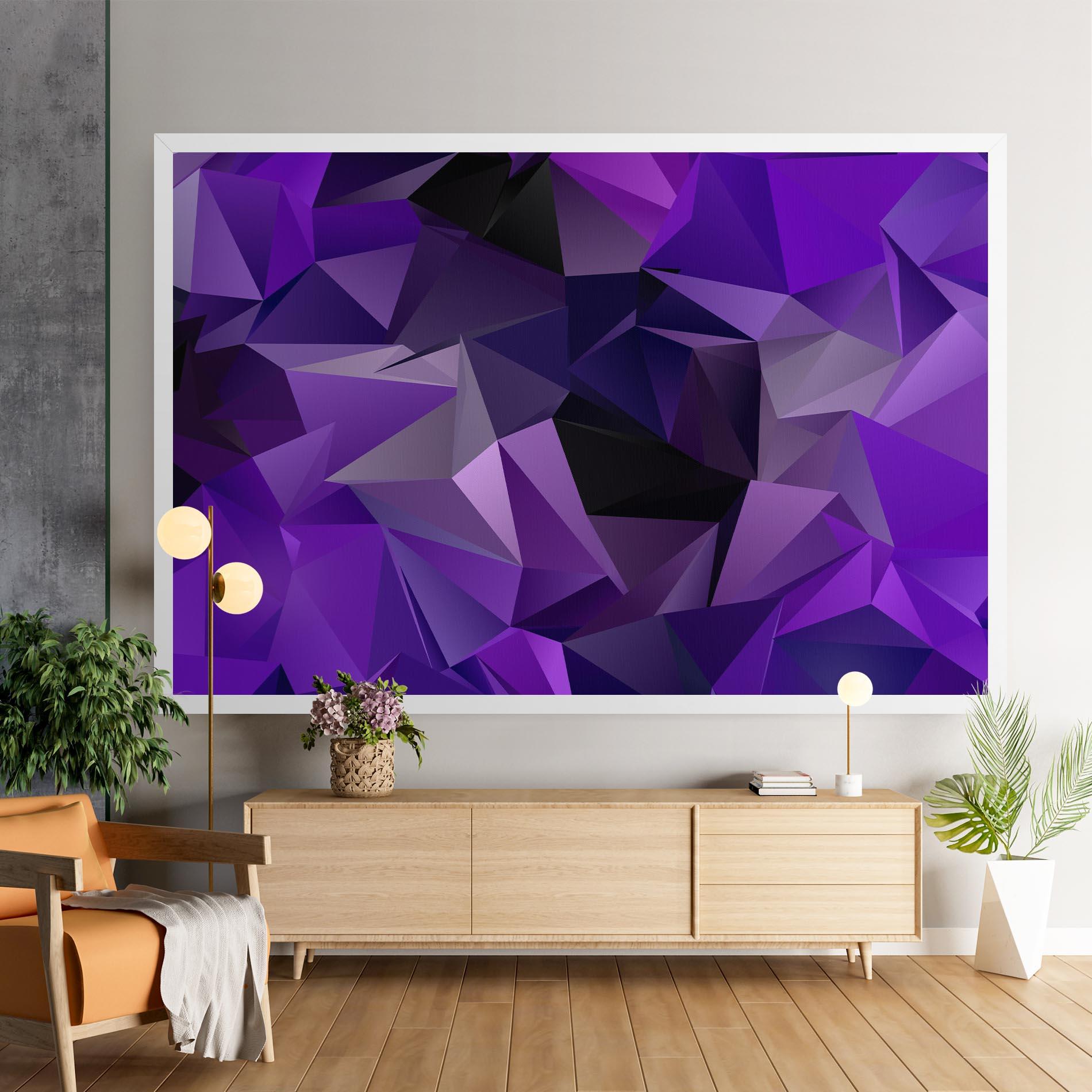 Tablou Canvas Purple Triangle Mix mockup 9
