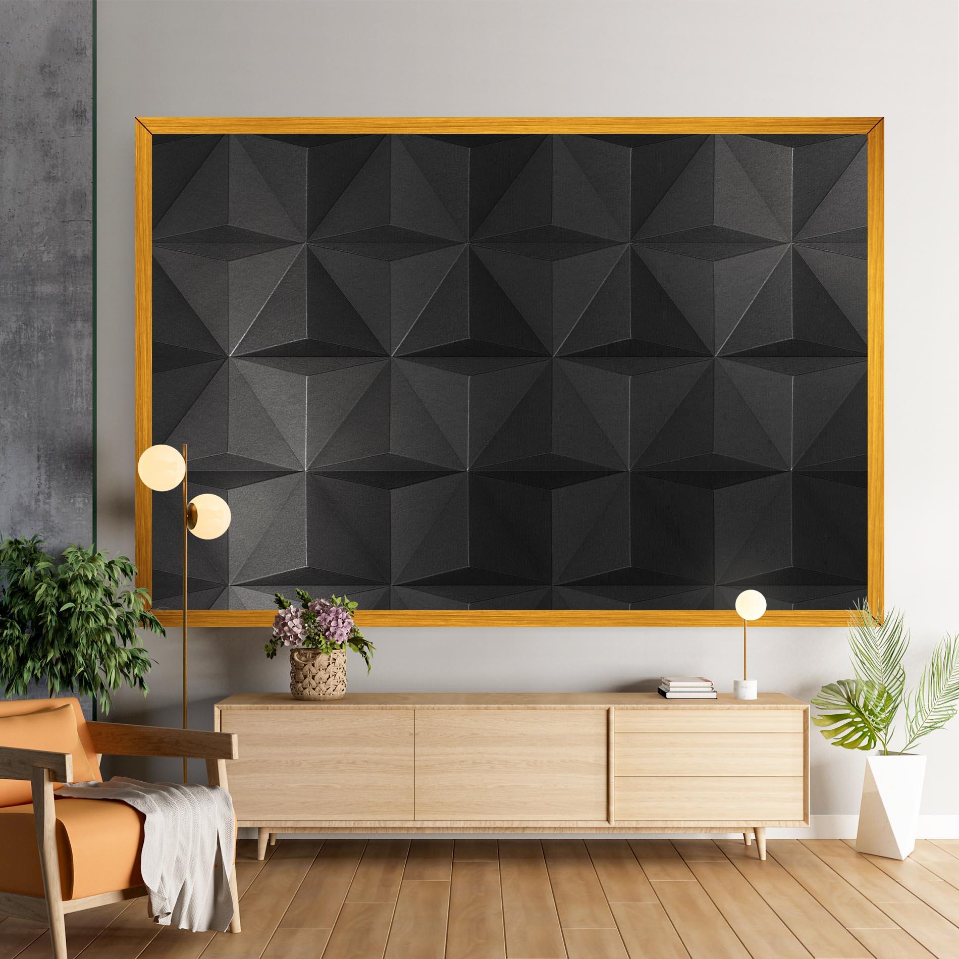 Tablou Canvas Black Shade Triangle mockup 9
