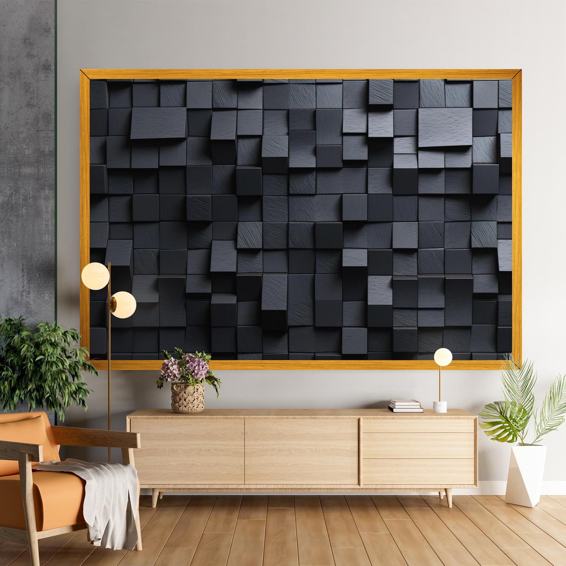 Black Square Pattern mockup 9