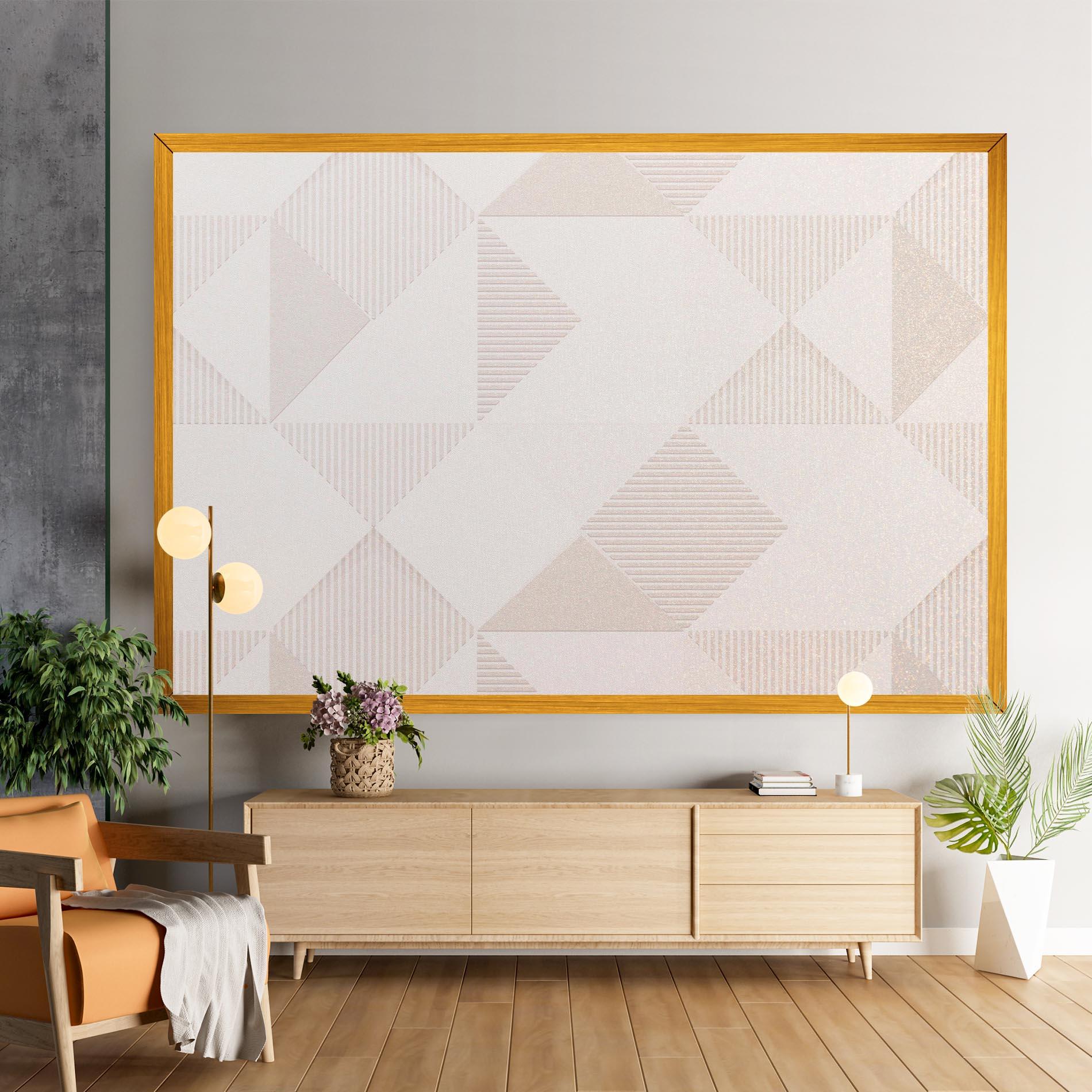 Tablou Canvas Light Cream Rhombus mockup 9