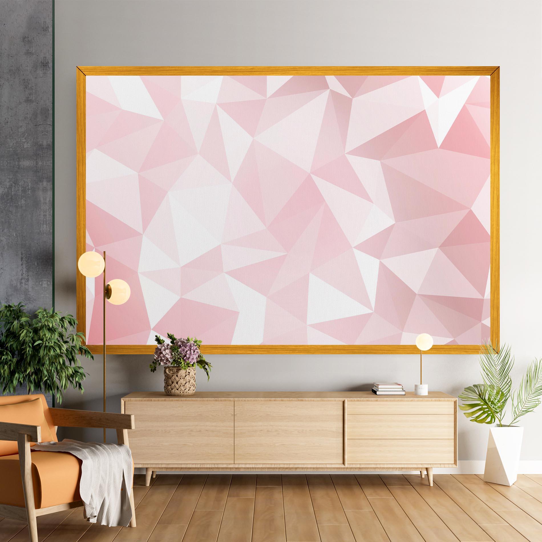 Tablou Canvas Pink Triangle mockup 9