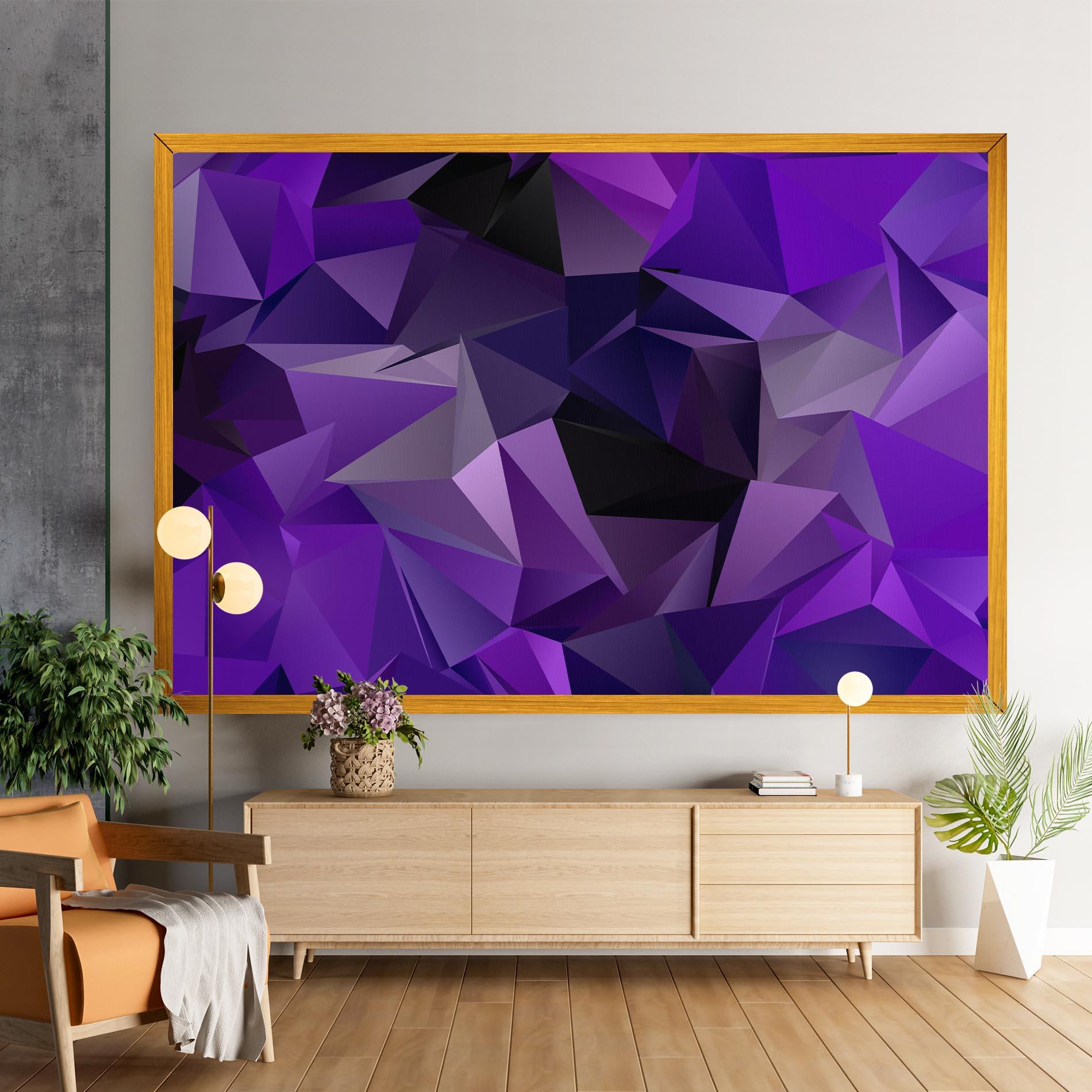 Tablou Canvas Purple Triangle Mix mockup 9