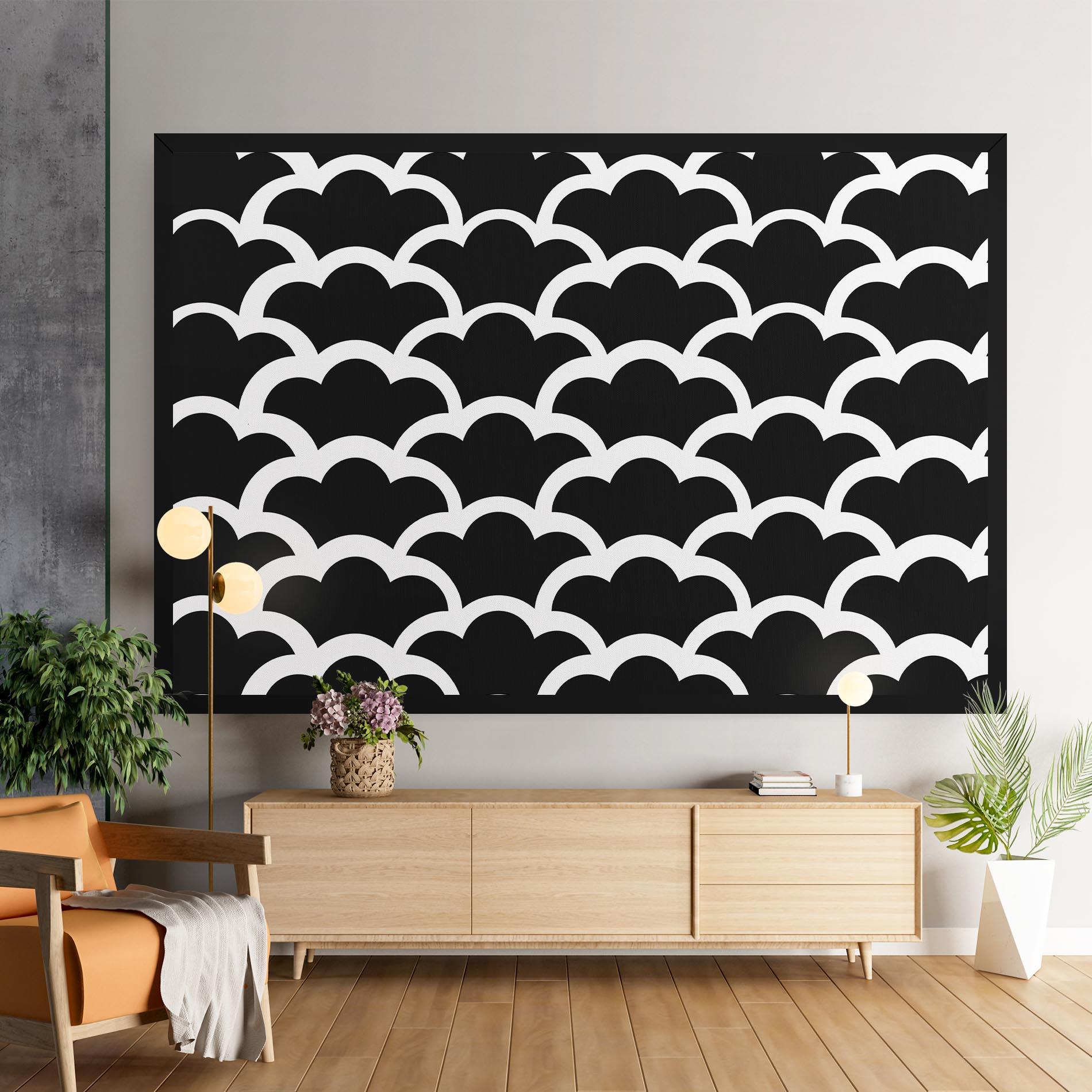 Tablou Canvas Black Clouds mockup 9