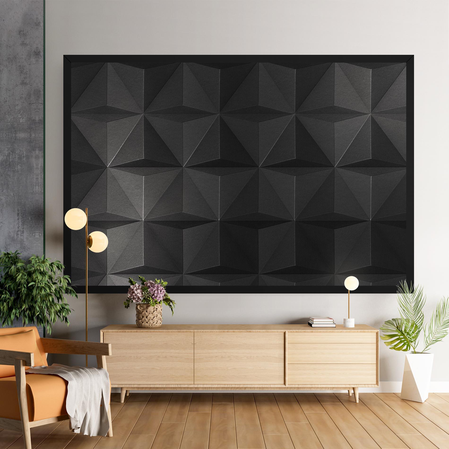 Tablou Canvas Black Shade Triangle mockup 9