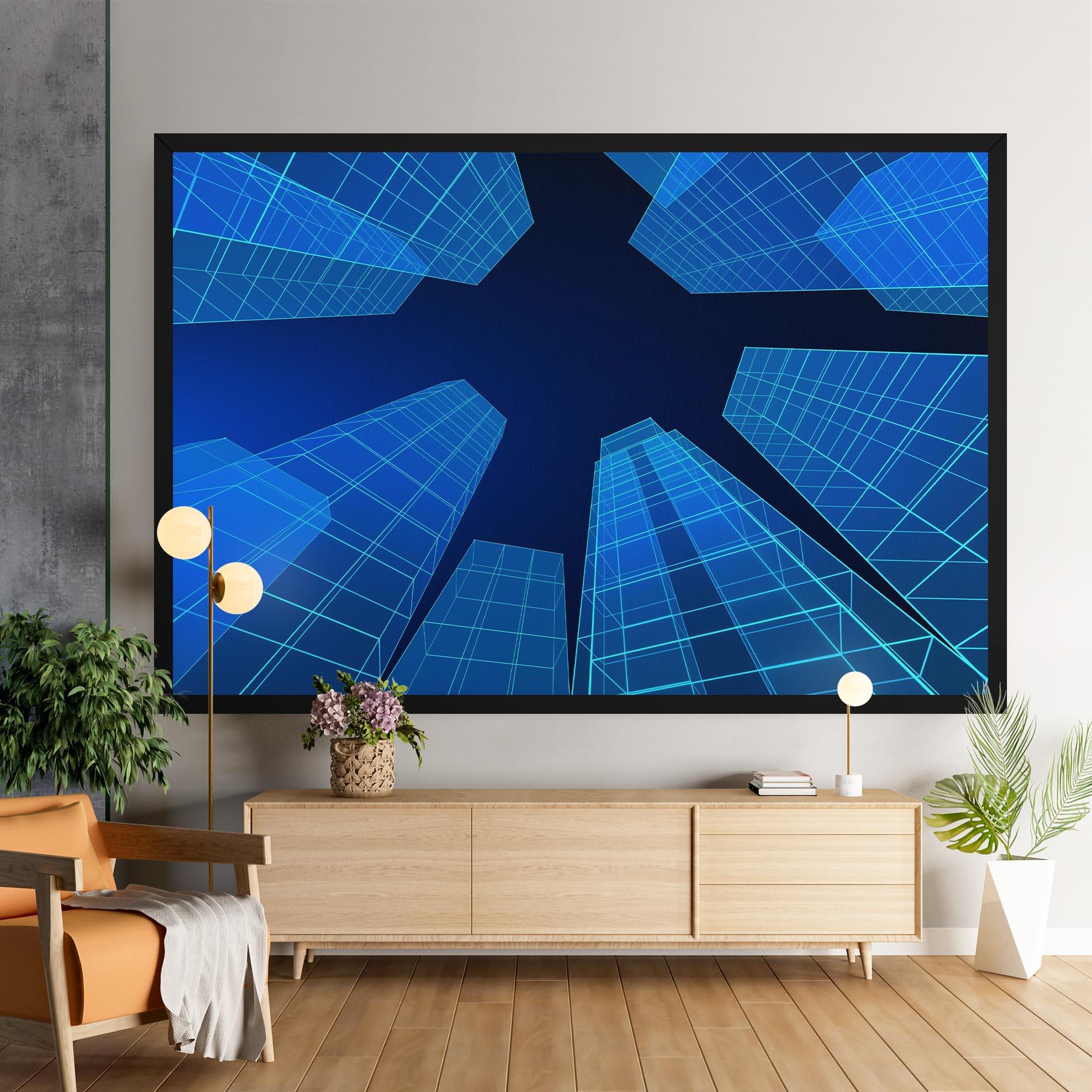 Tablou Canvas Blue Buildings mockup 9