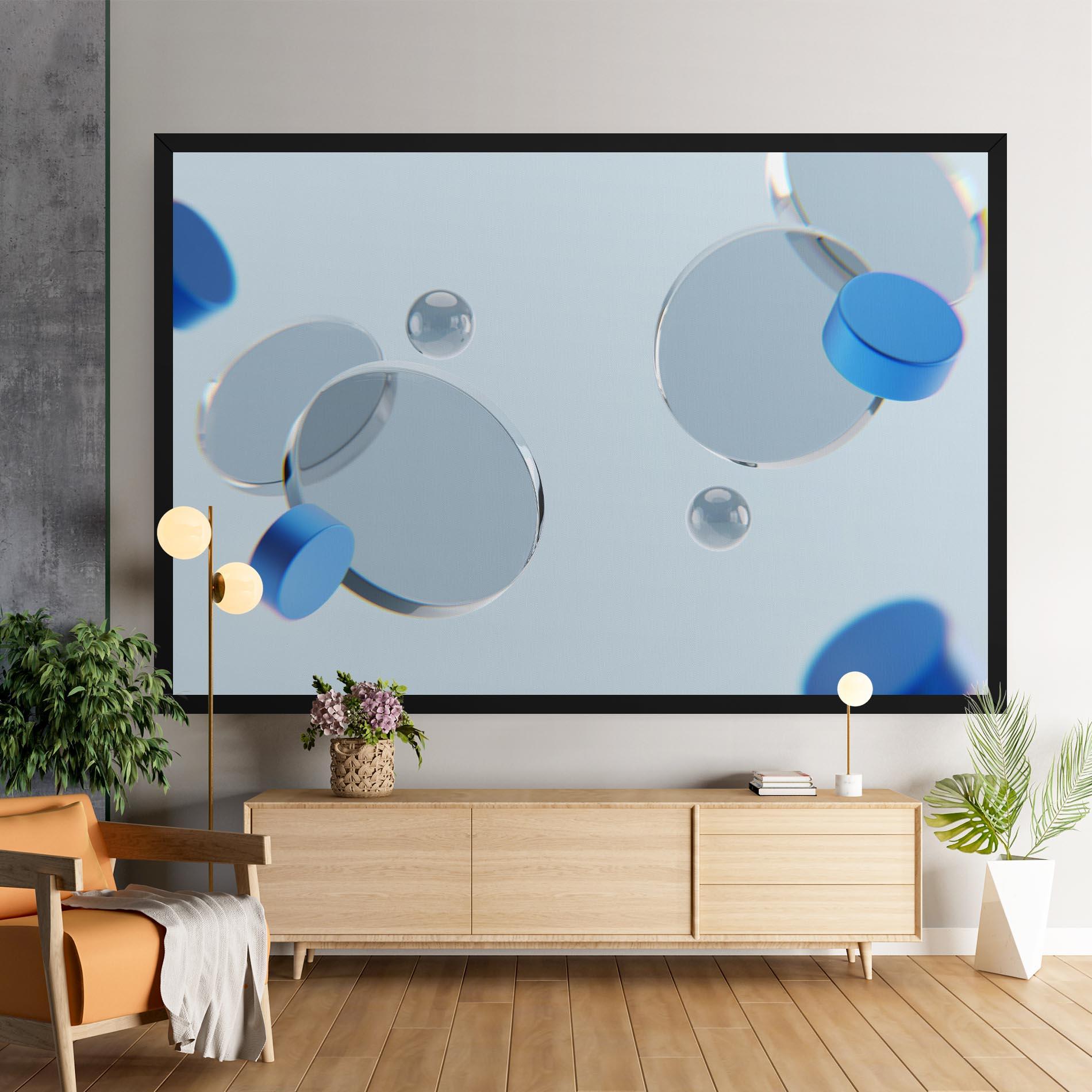 Tablou Canvas Blue Circle Floating mockup 9