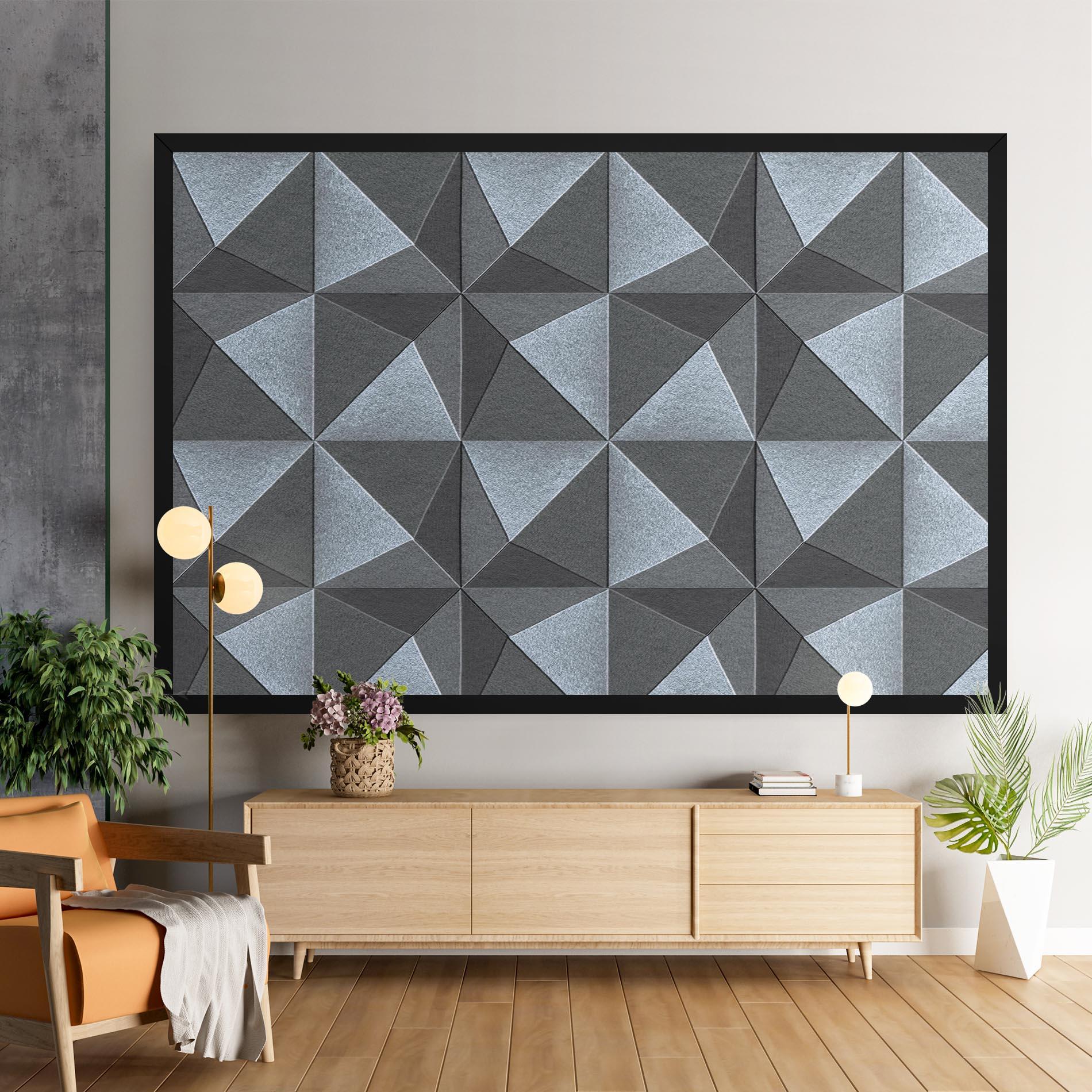 Tablou Canvas Grey Triangle Square mockup 9