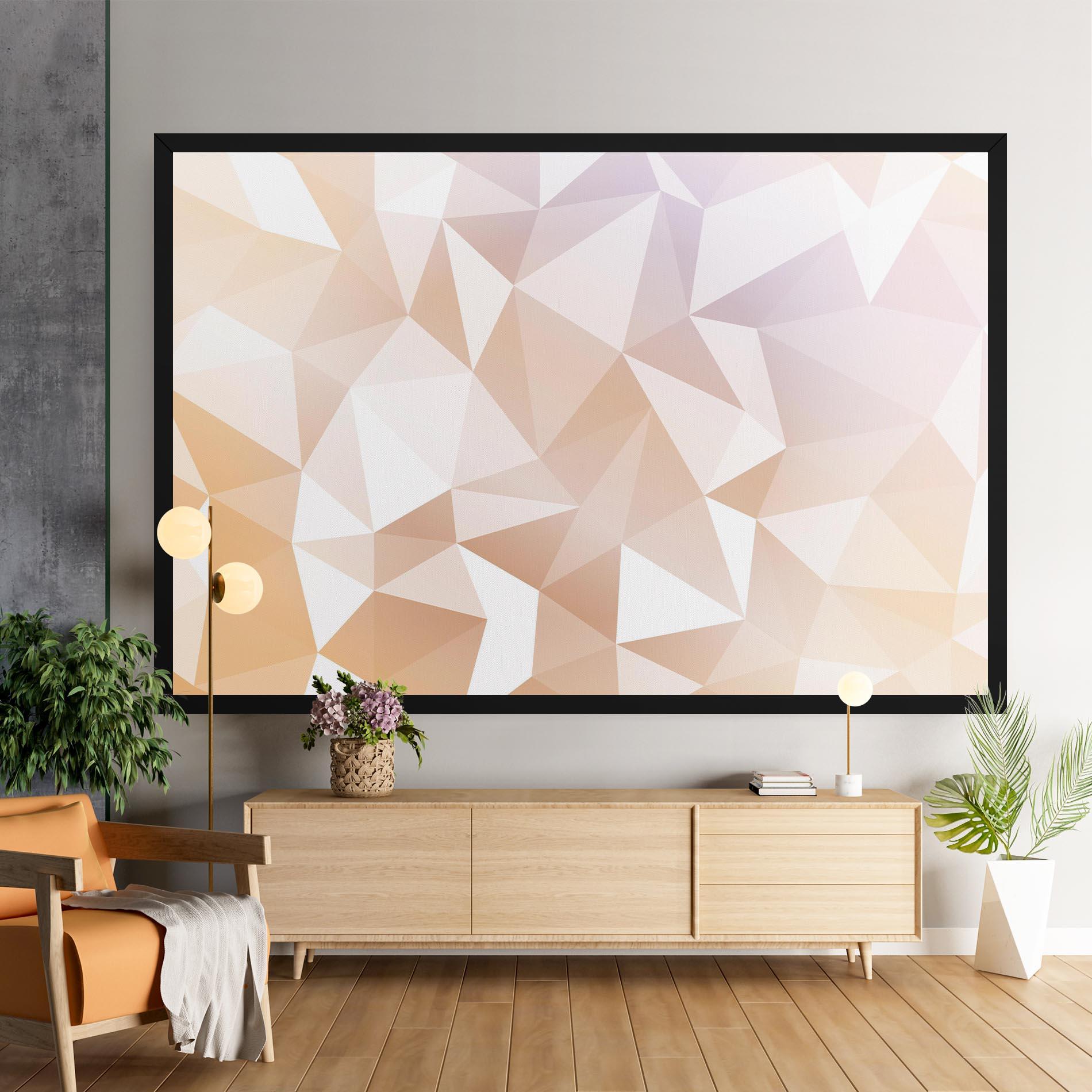 Tablou Canvas Light Pink Triangle mockup 9