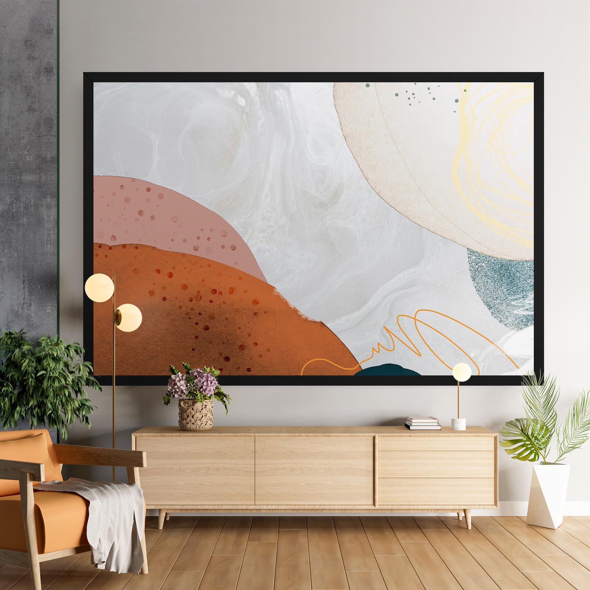 Tablou Canvas Orange Yellow Line mockup 9