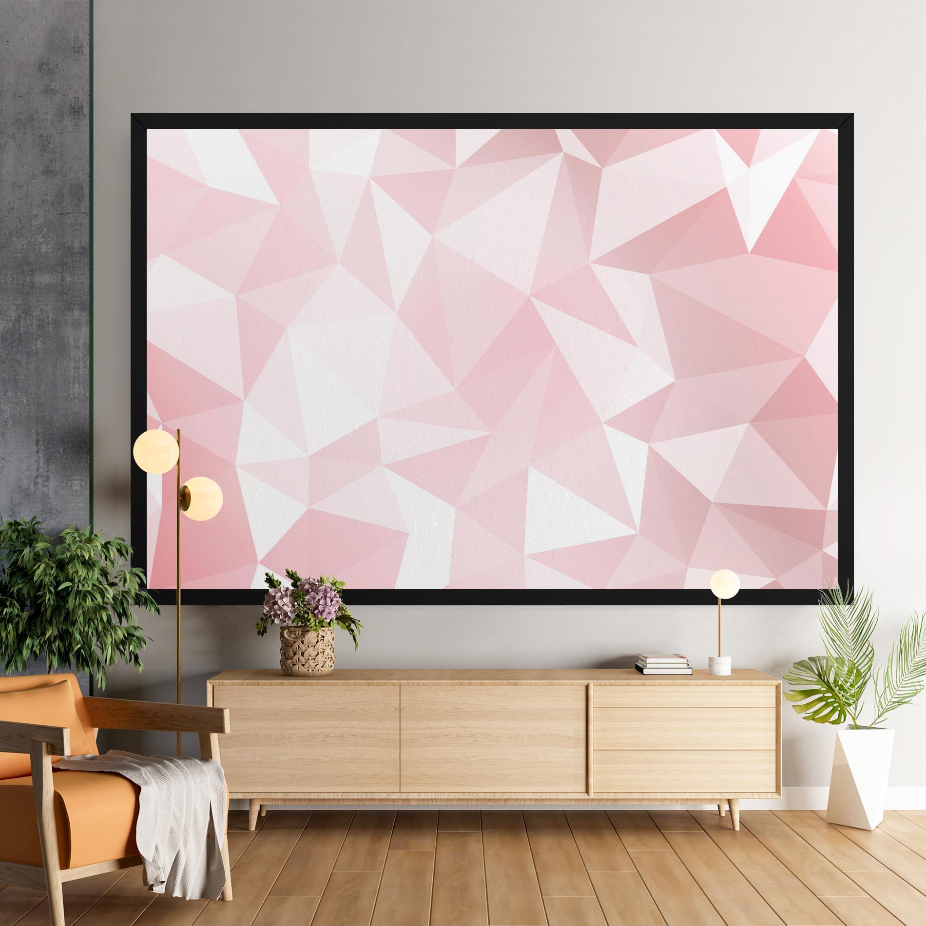 Tablou Canvas Pink Triangle mockup 9