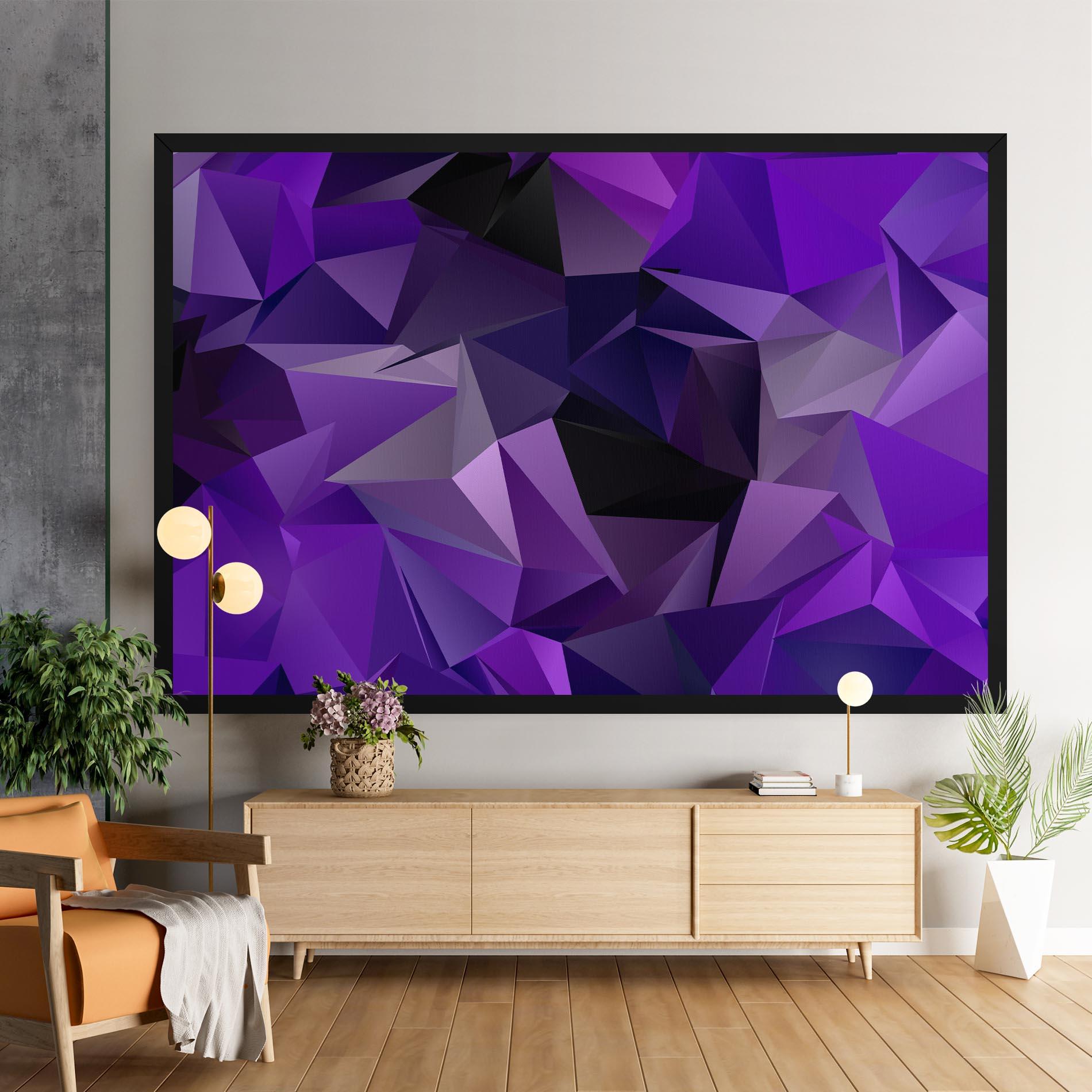 Tablou Canvas Purple Triangle Mix mockup 9
