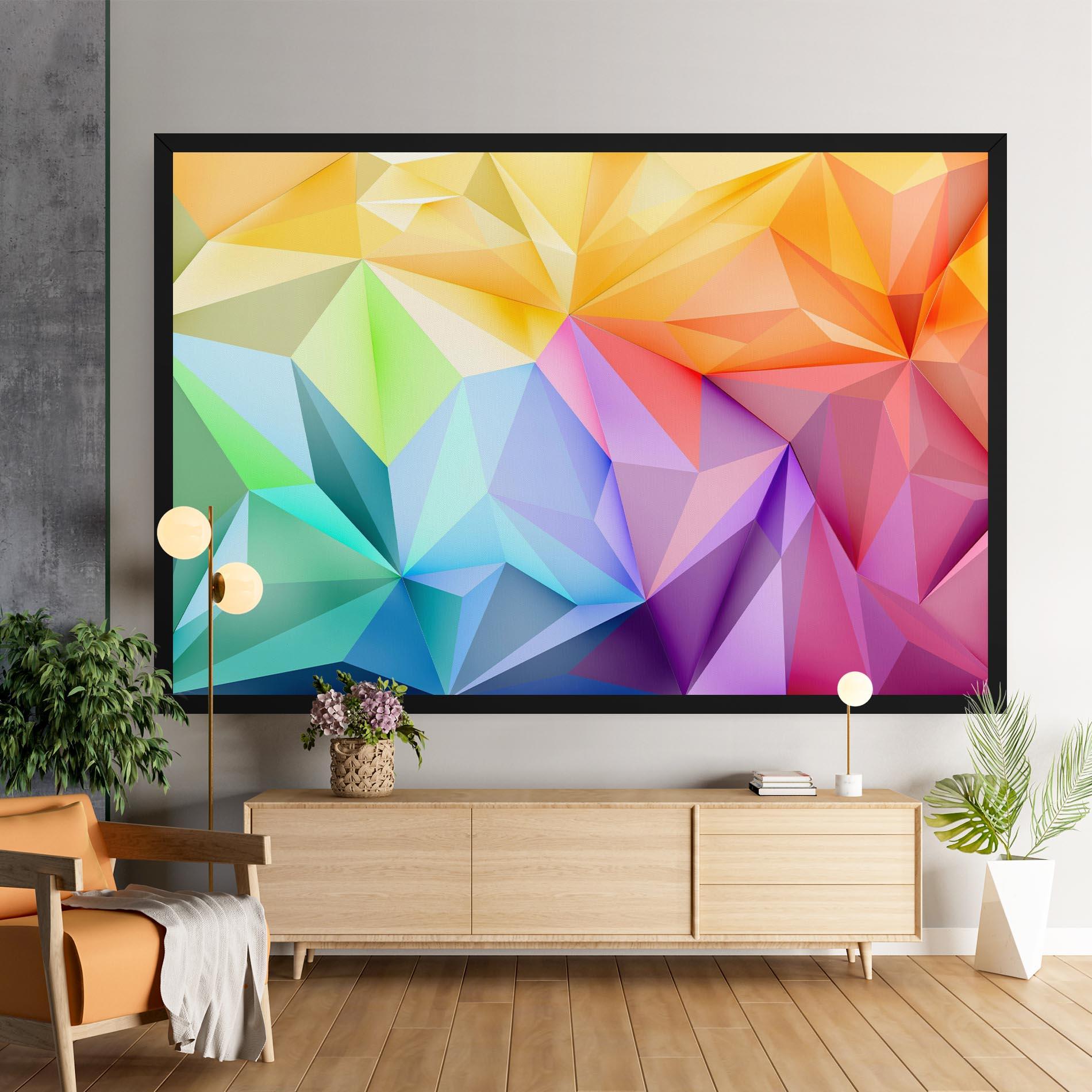 Tablou Canvas Rainbow Triangle Mix mockup 9