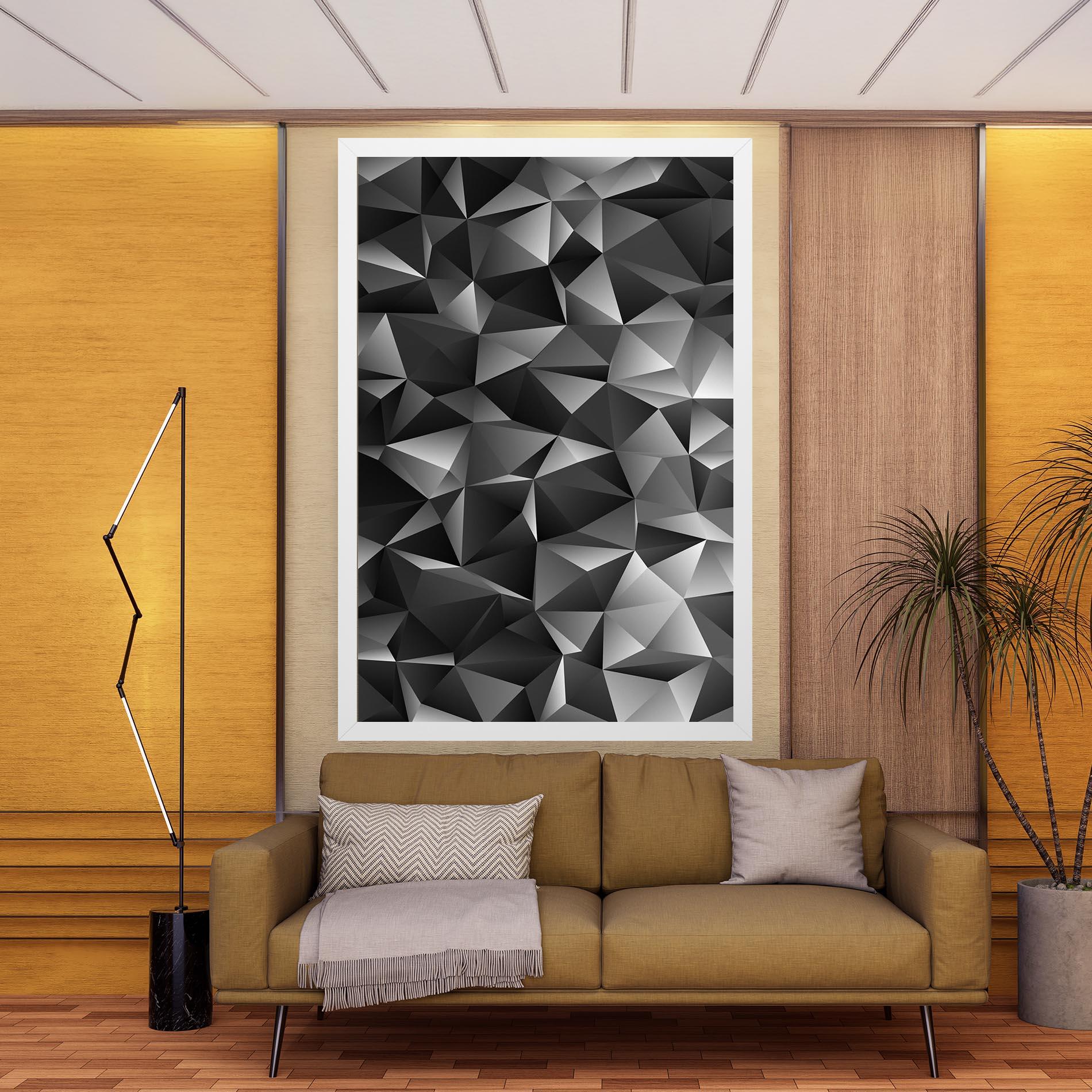 Tablou Canvas Black Triangle Pattern mockup 9