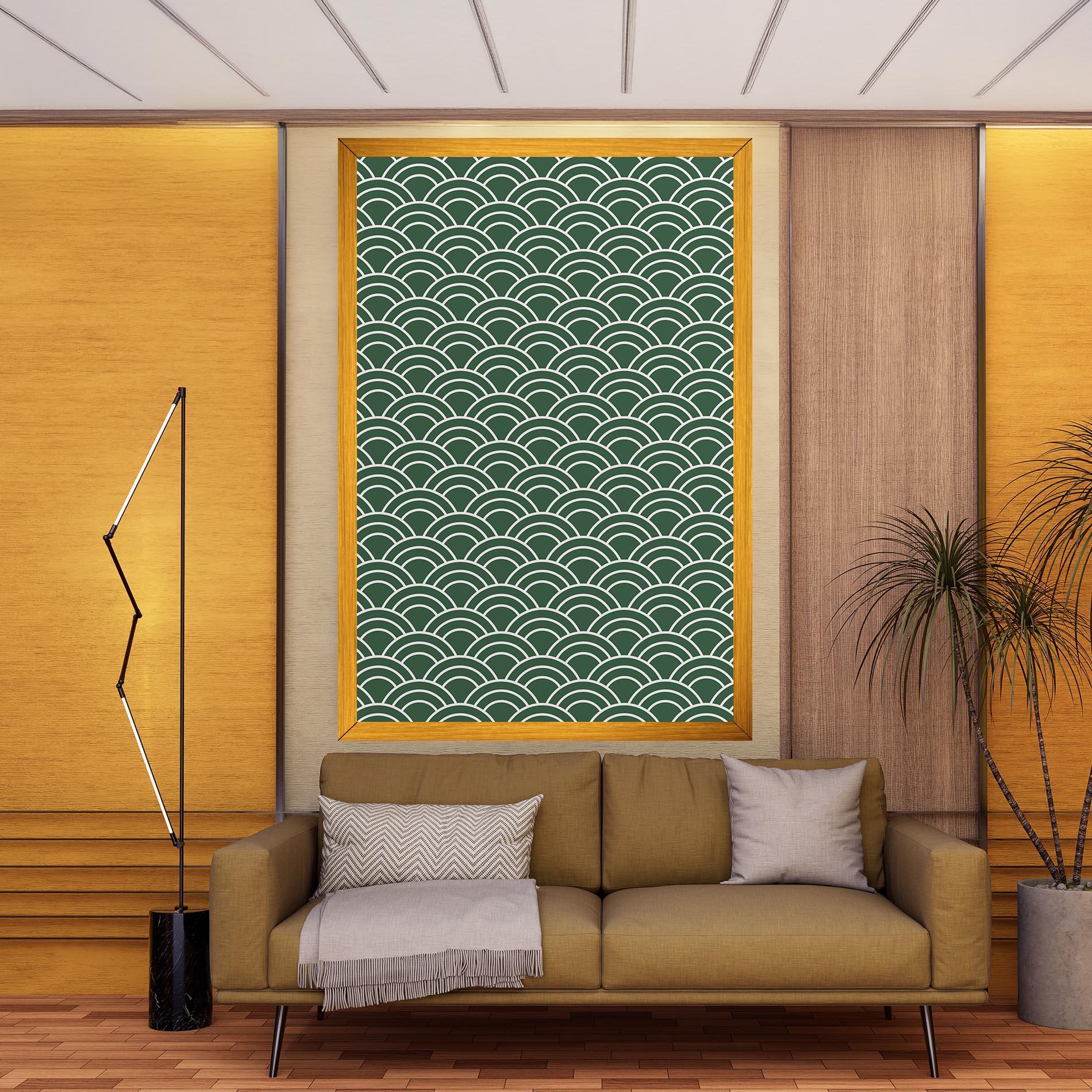 Tablou Canvas Green Semi Circle mockup 9