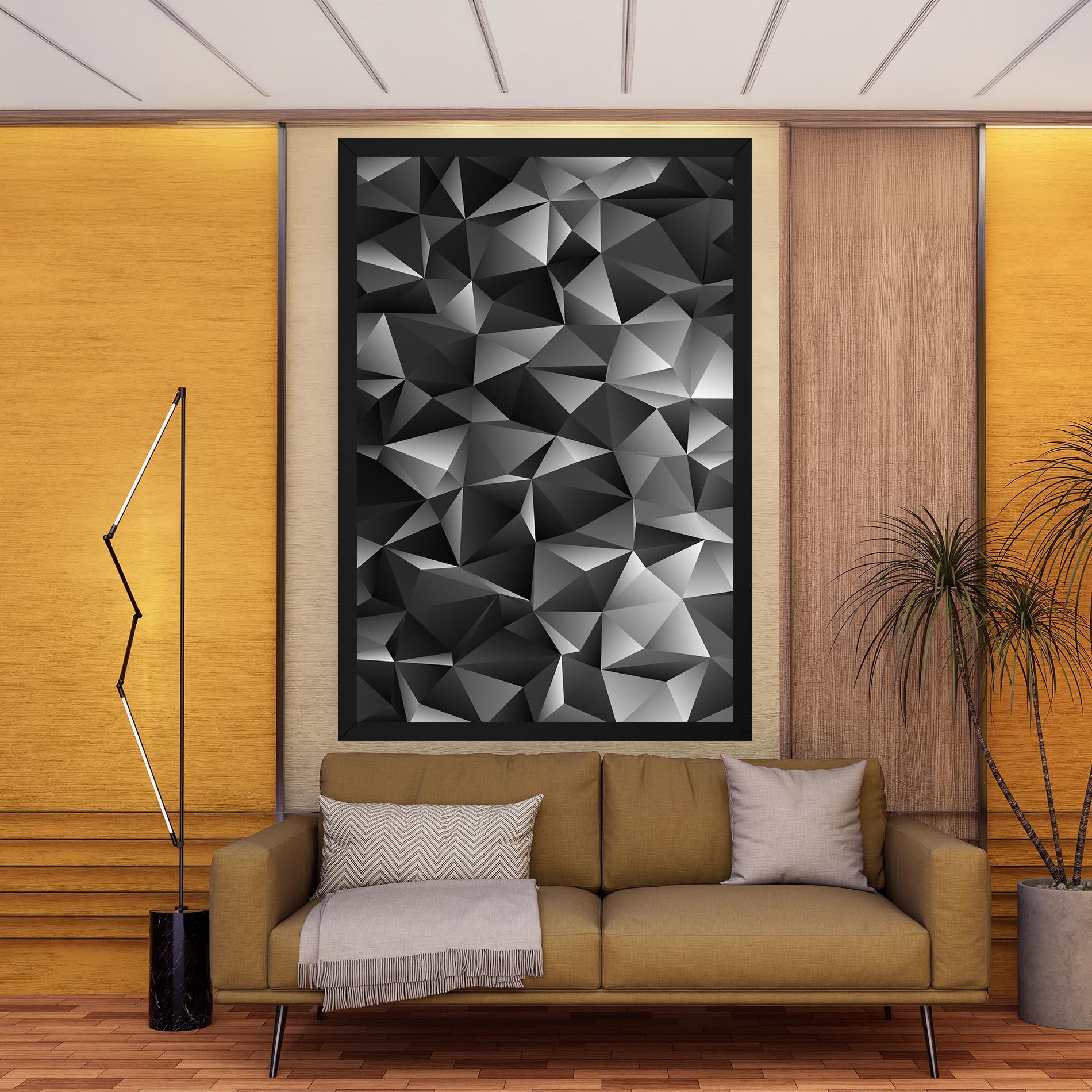Tablou Canvas Black Triangle Pattern mockup 9