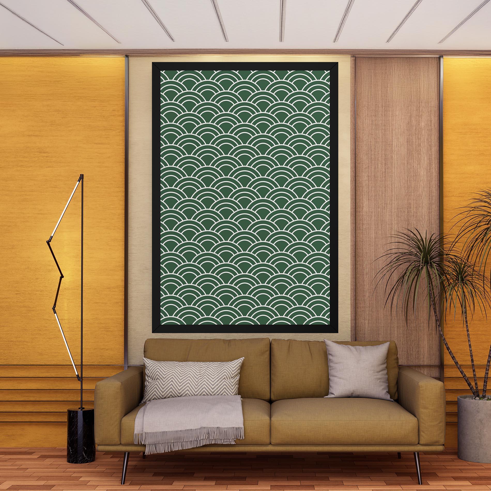 Tablou Canvas Green Semi Circle mockup 9