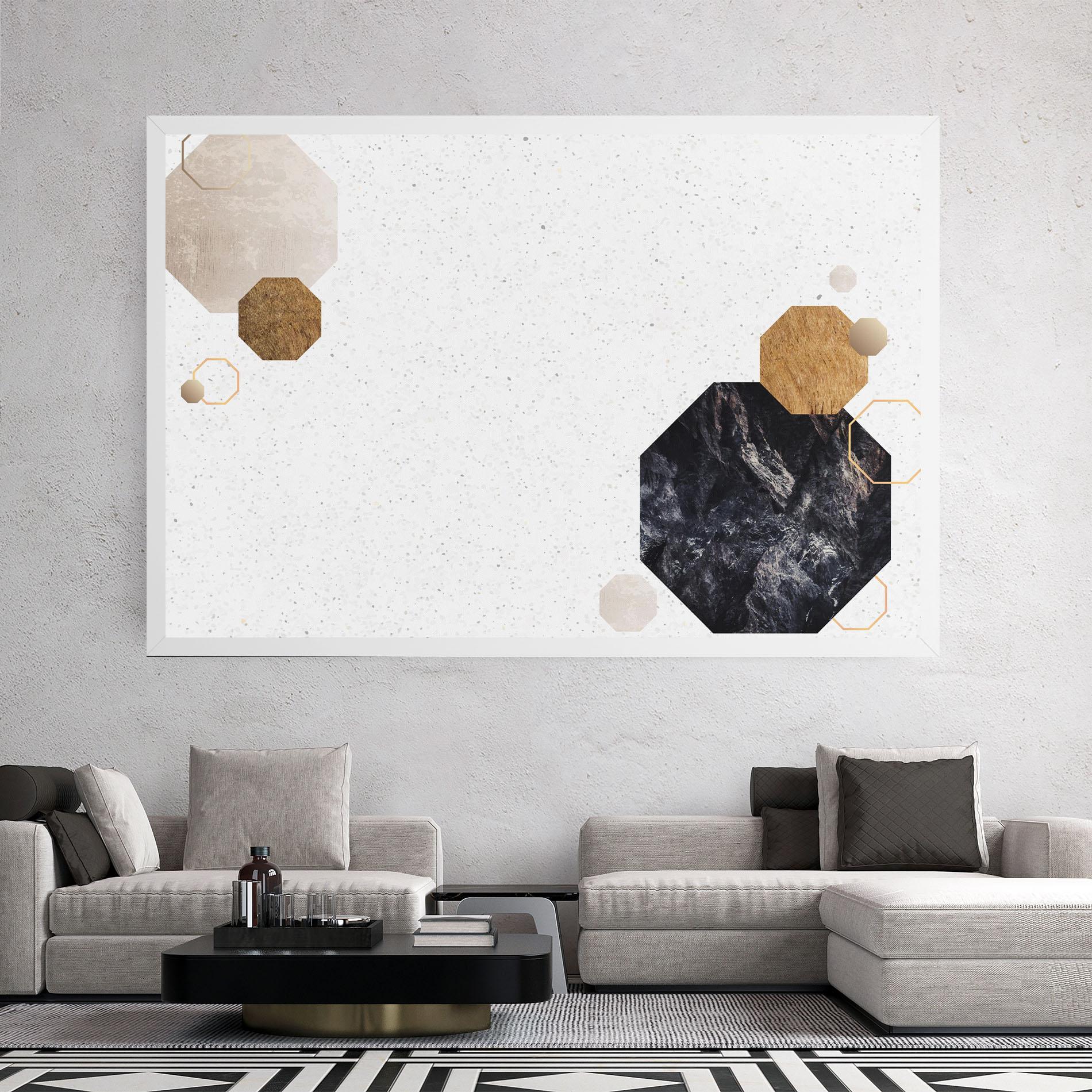 Tablou Canvas Big Hexagon mockup 2