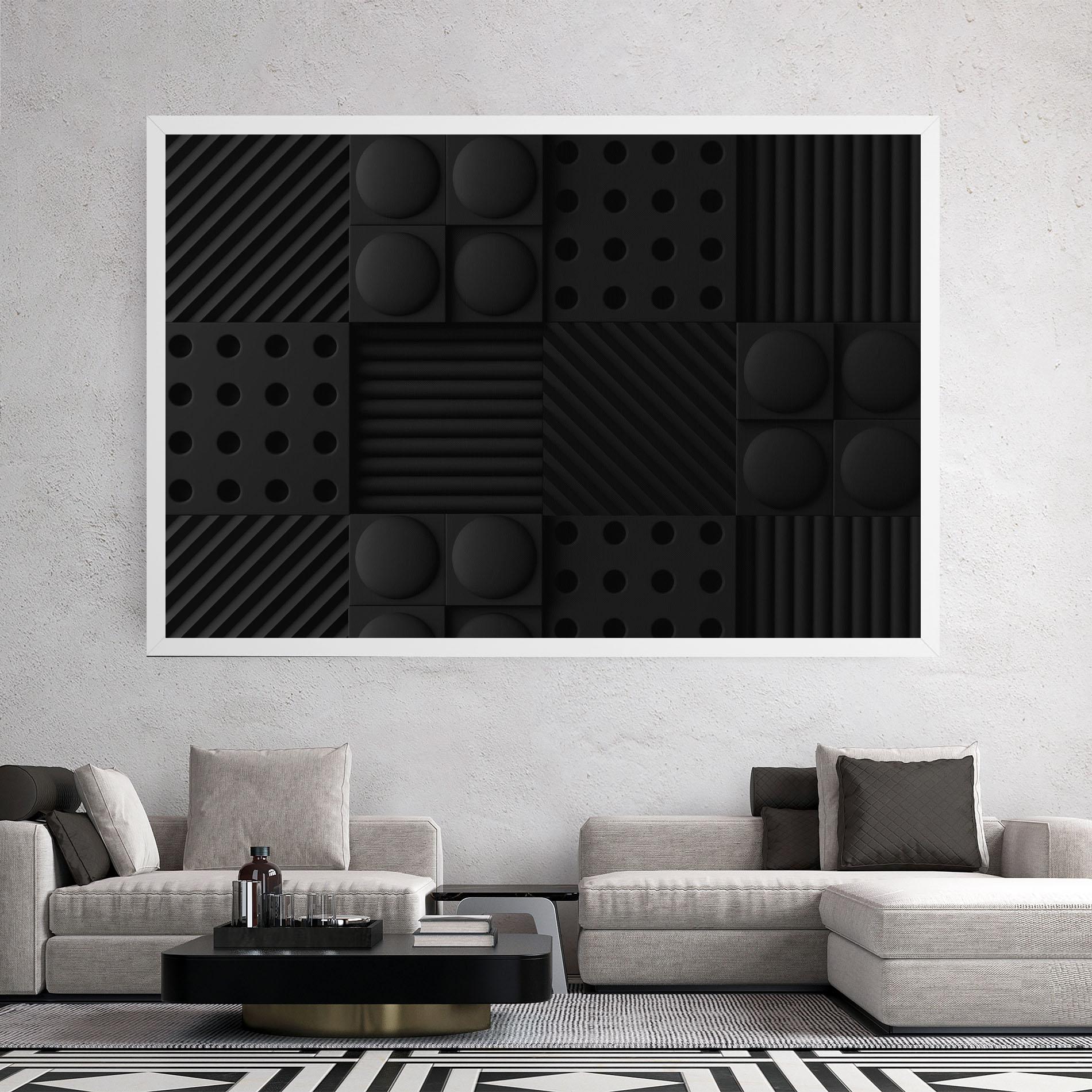 Tablou Canvas Black Square Circle mockup 2