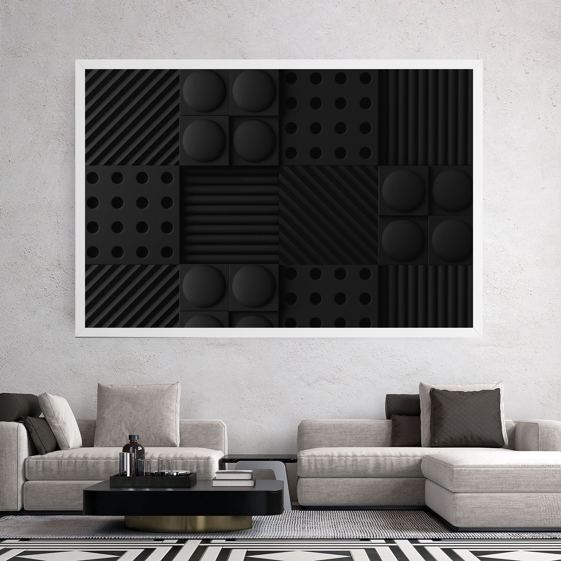 Black Square Circle mockup 2