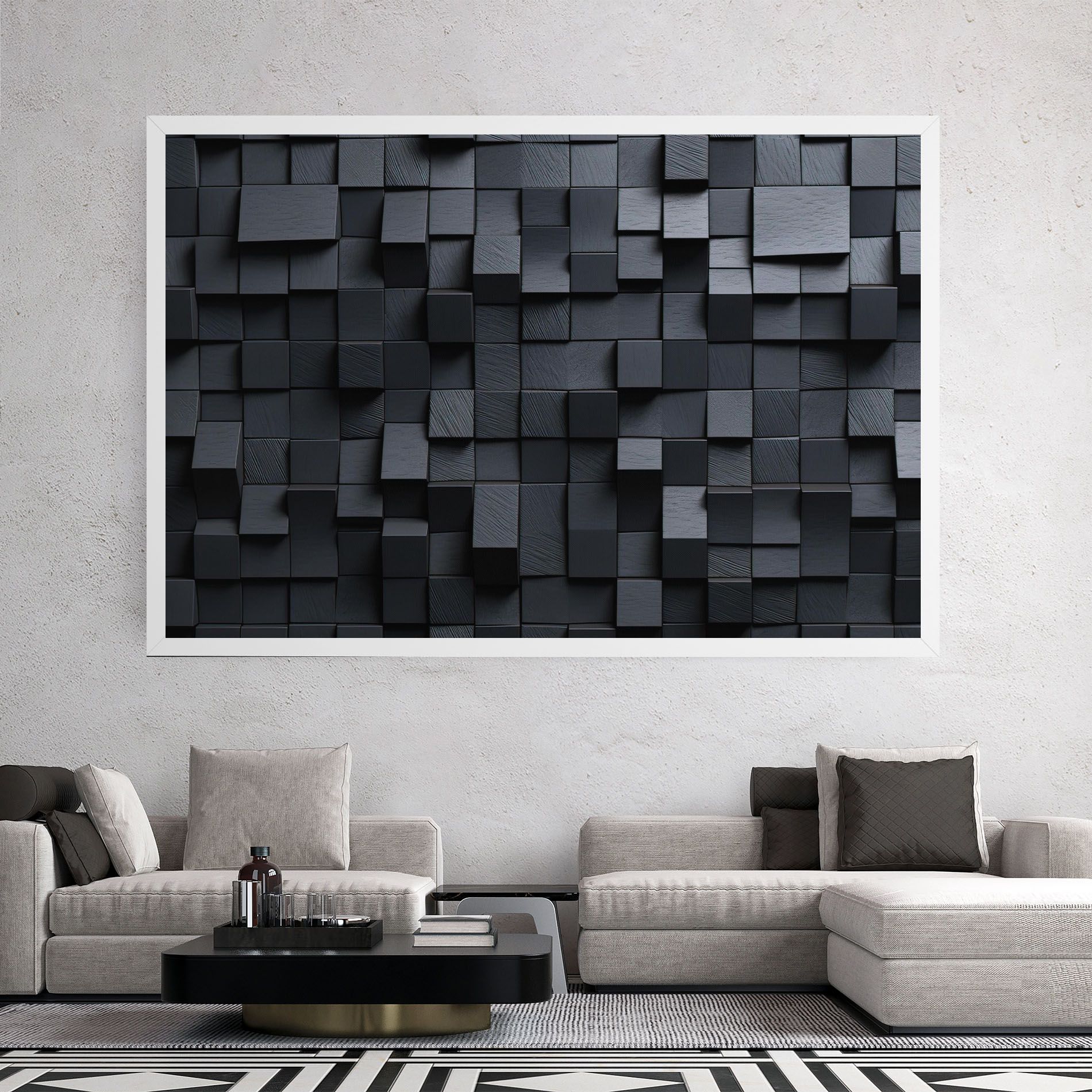 Black Square Pattern mockup 2