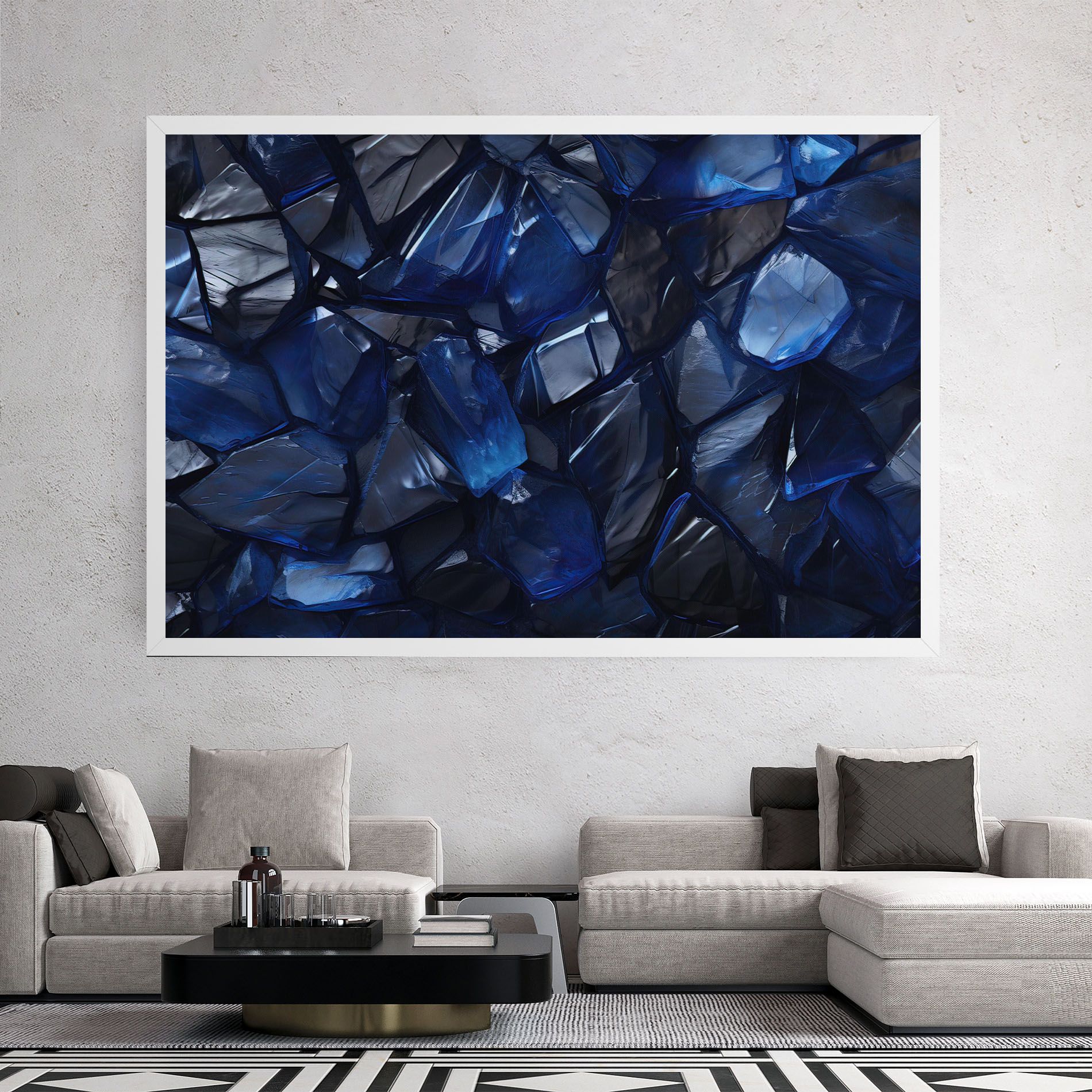 Blue Crystal Shape mockup 2