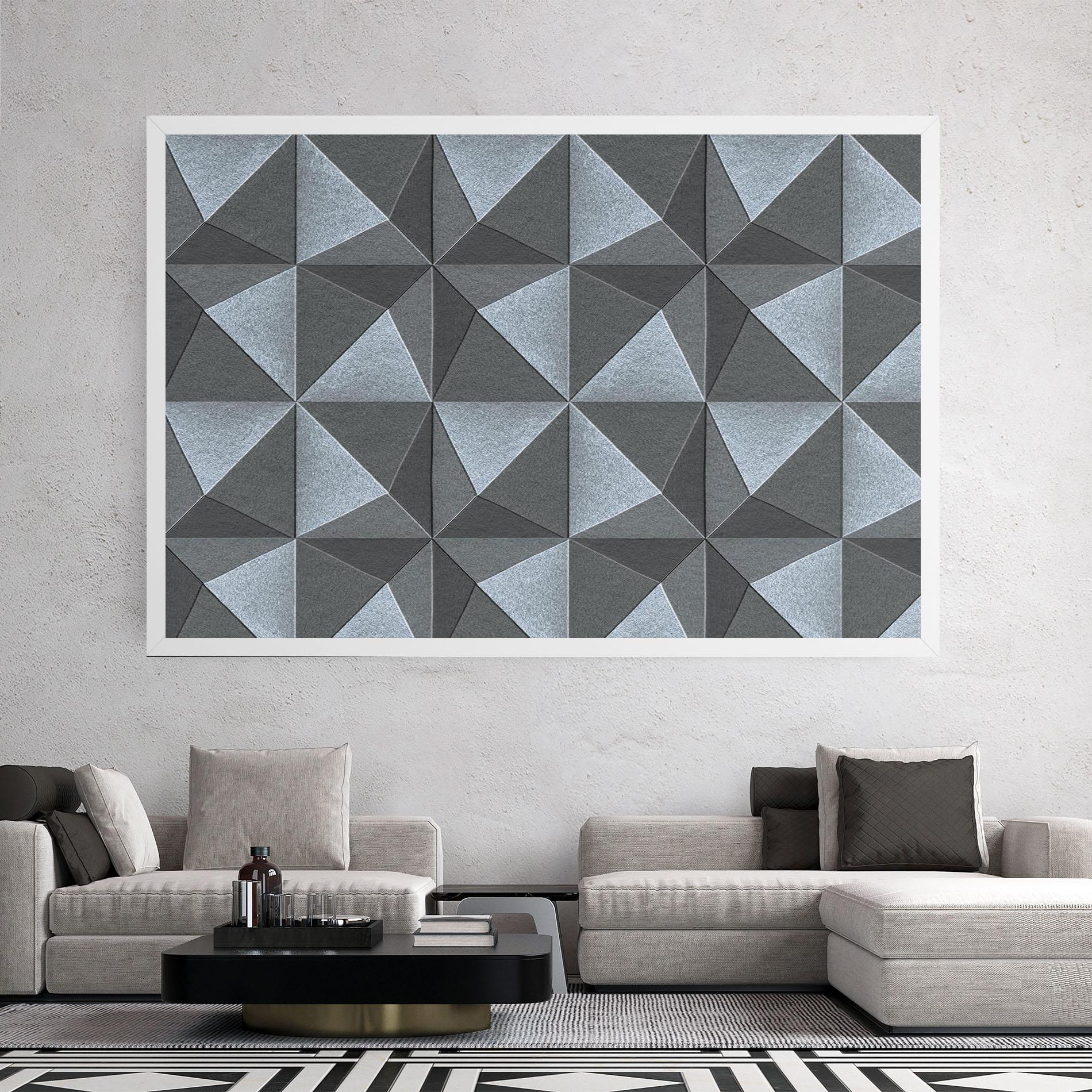 Tablou Canvas Grey Triangle Square mockup 2