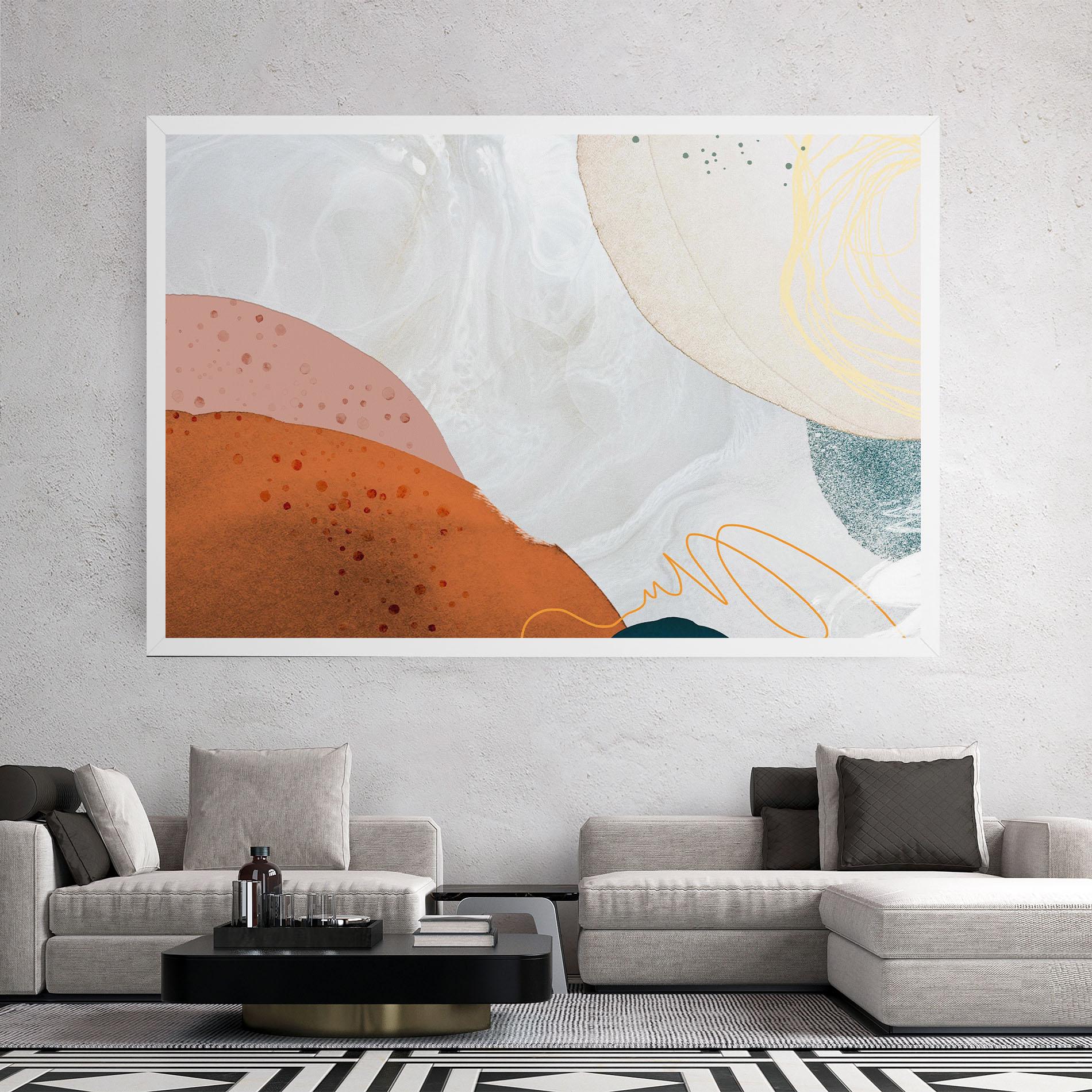 Tablou Canvas Orange Yellow Line mockup 2