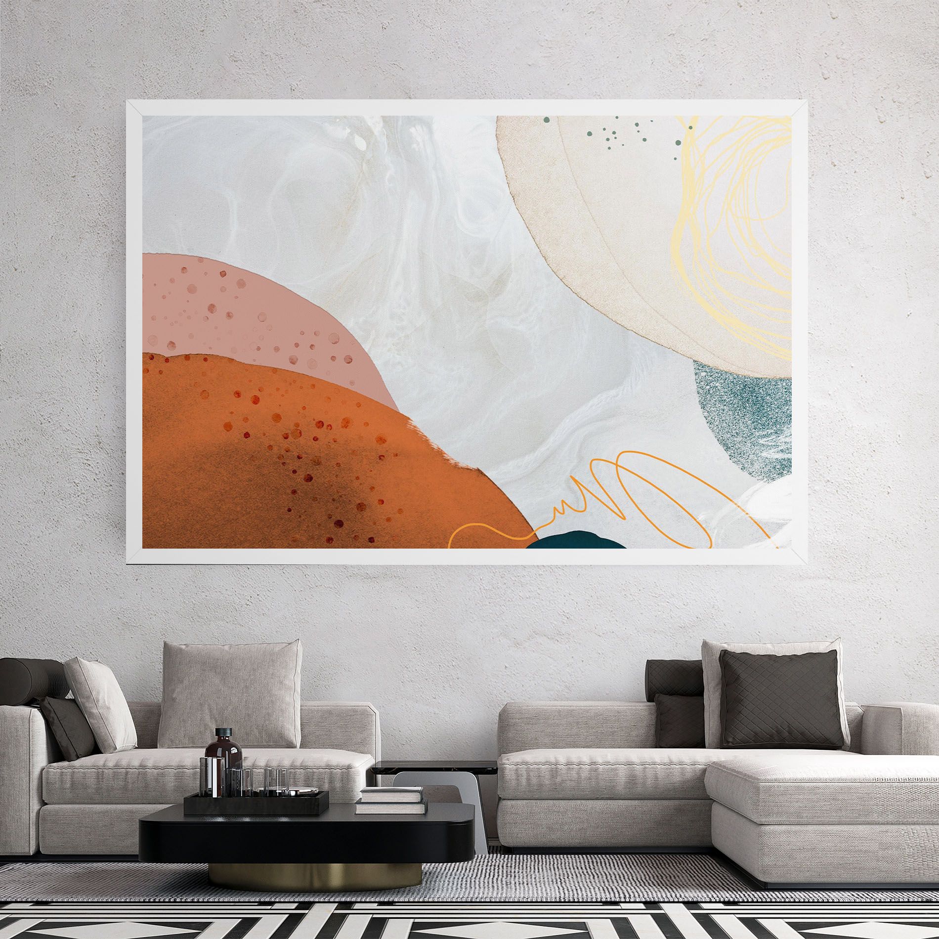 Orange Yellow Line mockup 2