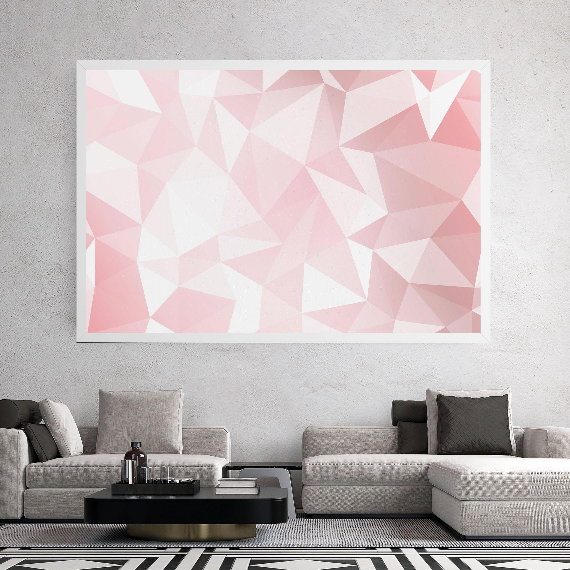 Tablou Canvas Pink Triangle mockup 2