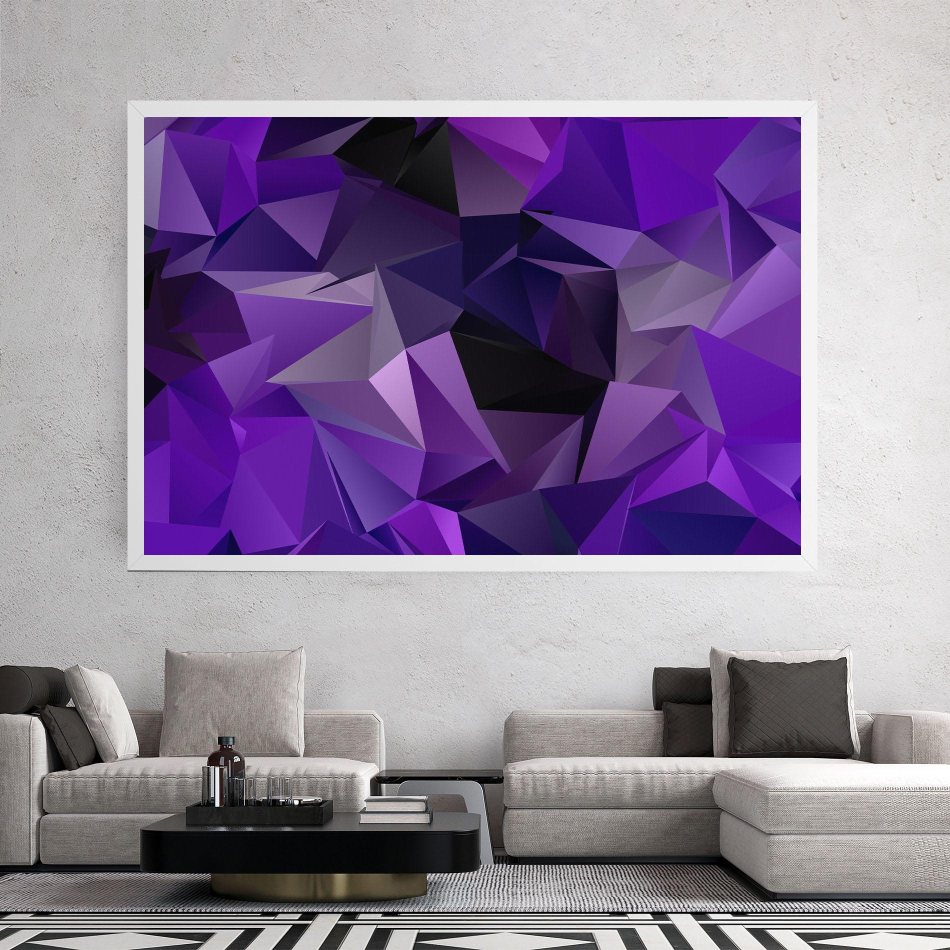 Tablou Canvas Purple Triangle Mix mockup 2