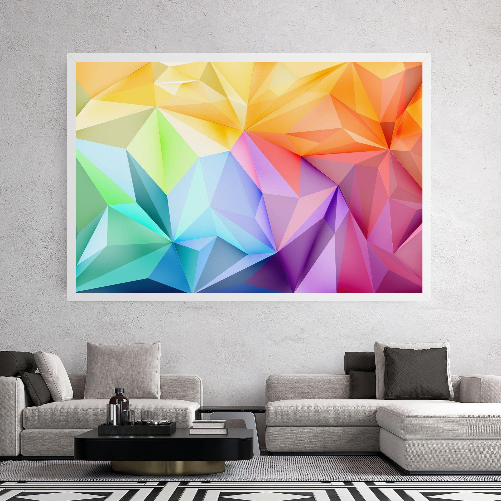 Tablou Canvas Rainbow Triangle Mix mockup 2