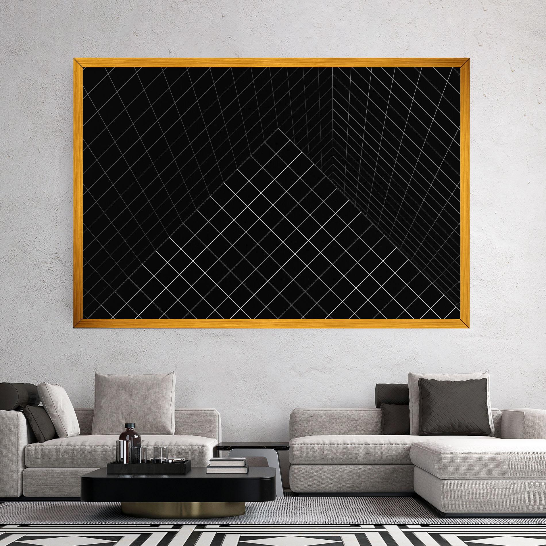 Tablou Canvas Black Square Art mockup 2
