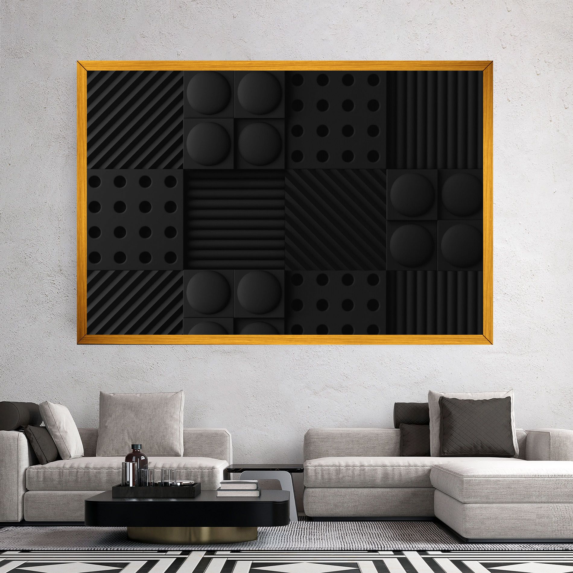 Black Square Circle mockup 2