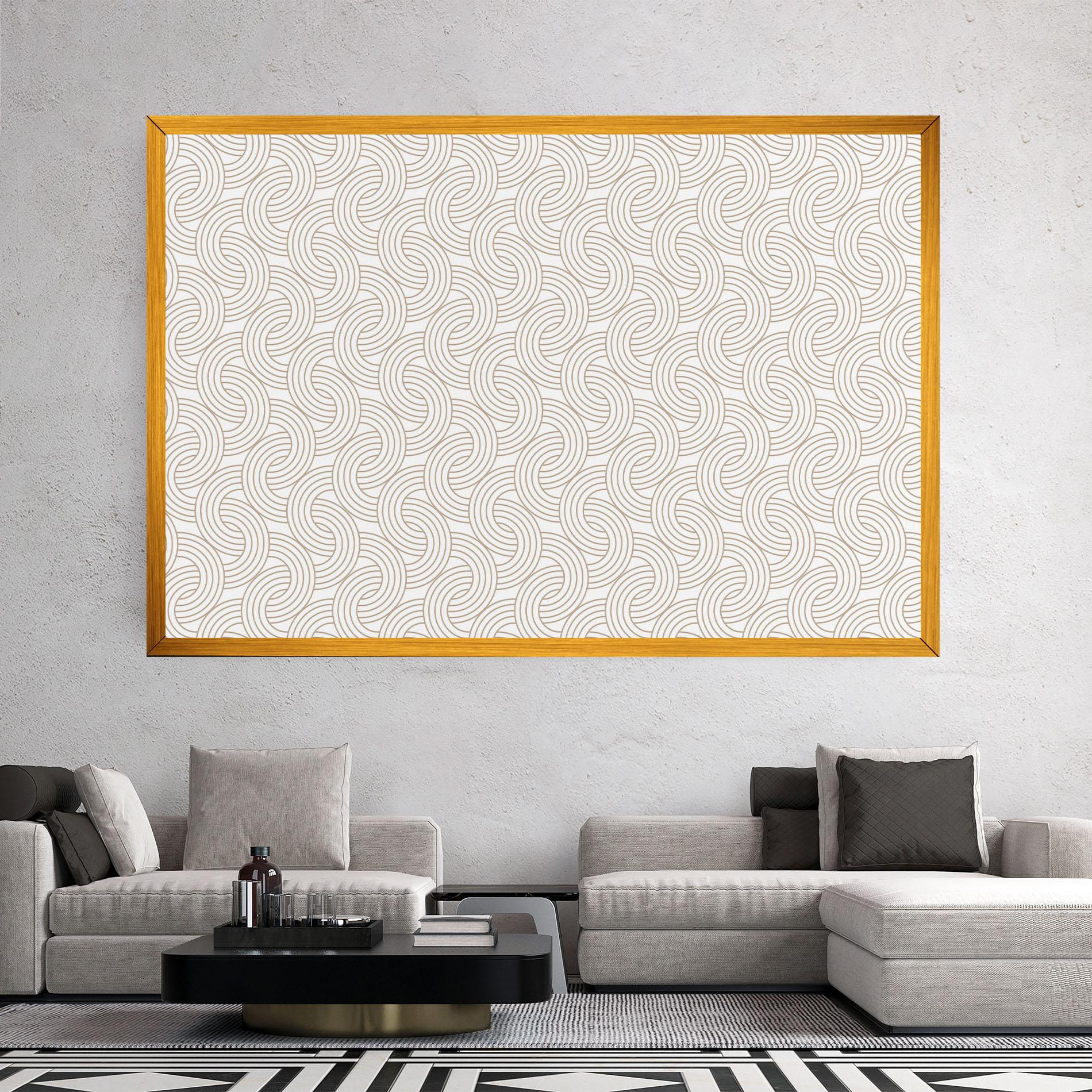 Tablou Canvas Cream Lines mockup 2