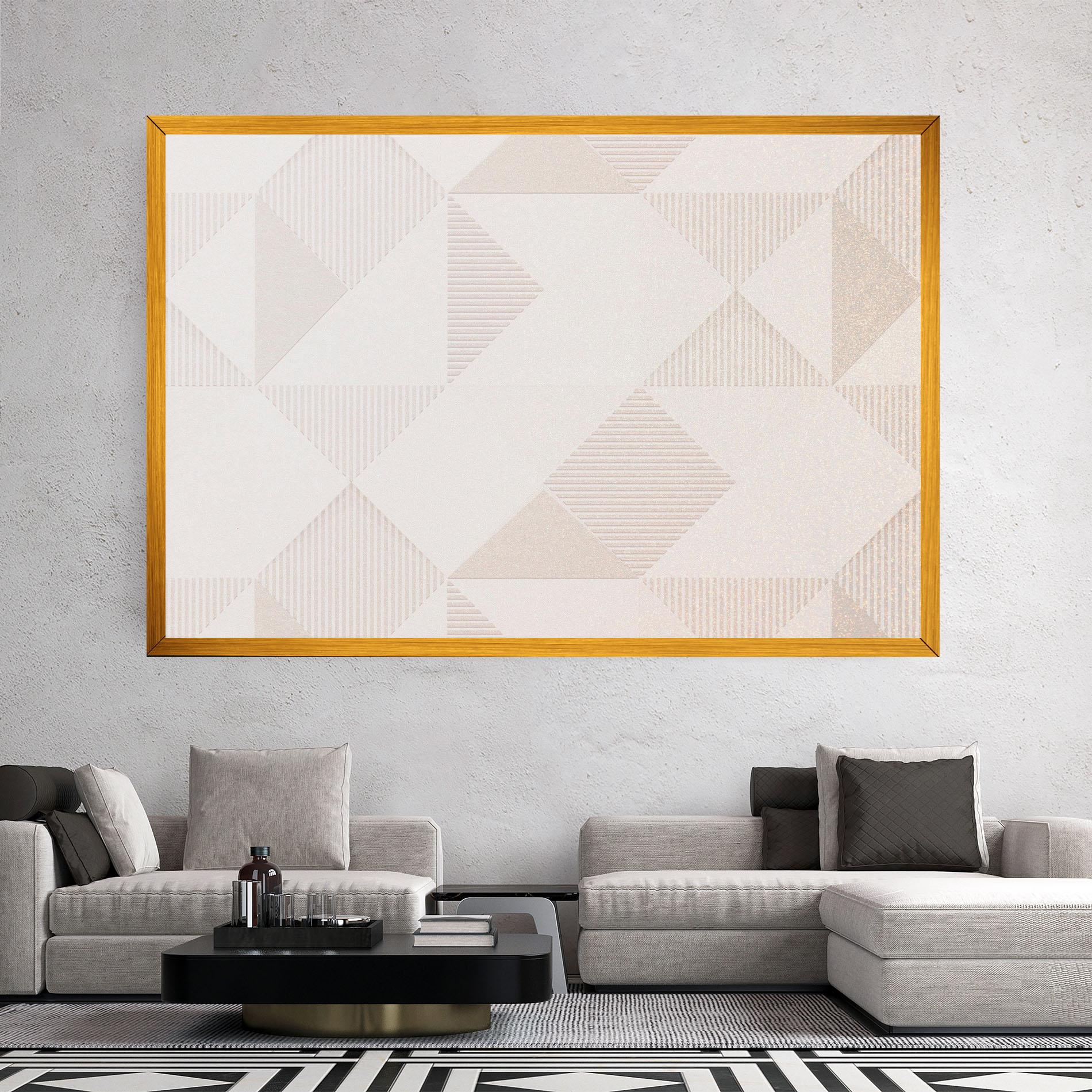 Tablou Canvas Light Cream Rhombus mockup 2