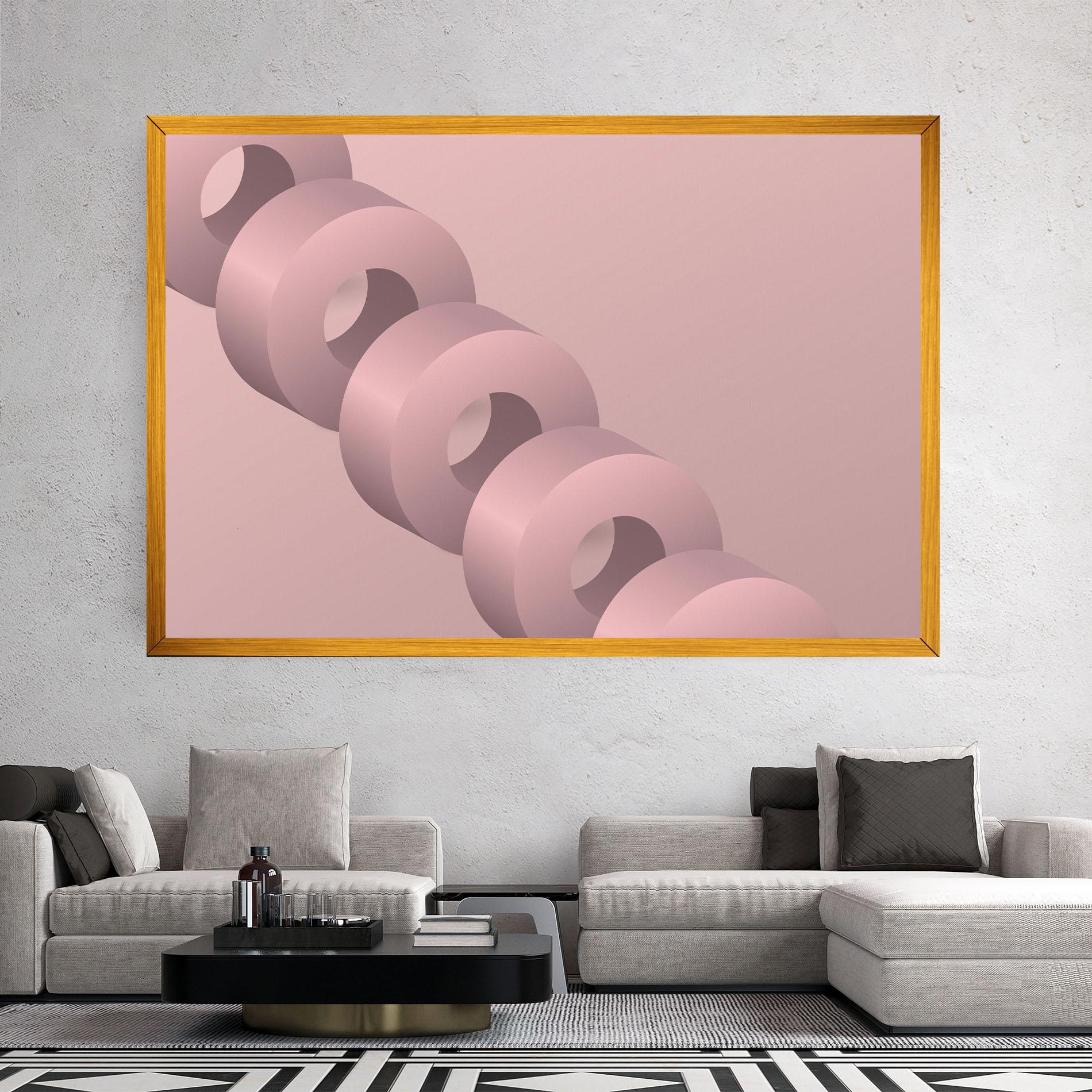 Tablou Canvas Pink Circle mockup 2