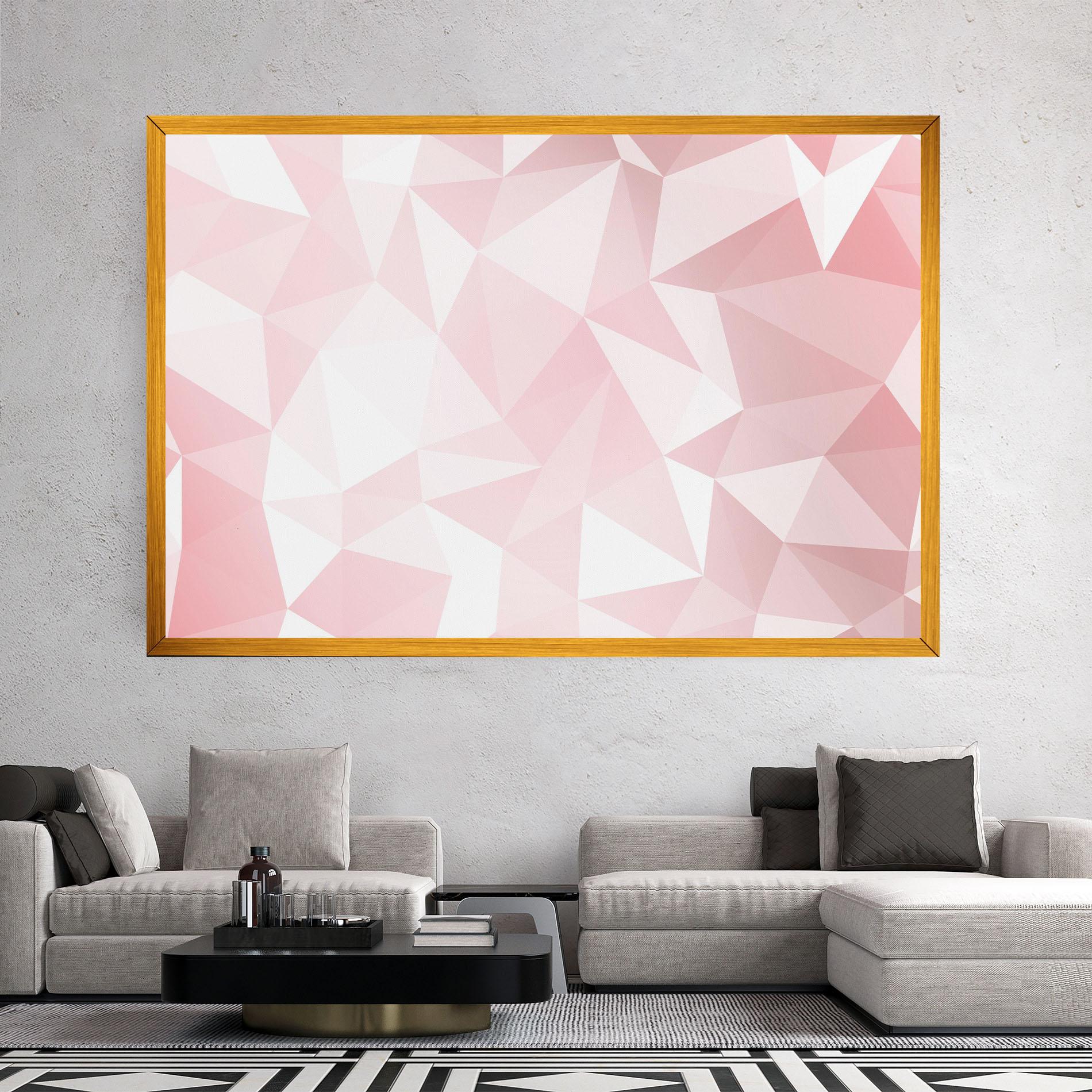 Tablou Canvas Pink Triangle mockup 2
