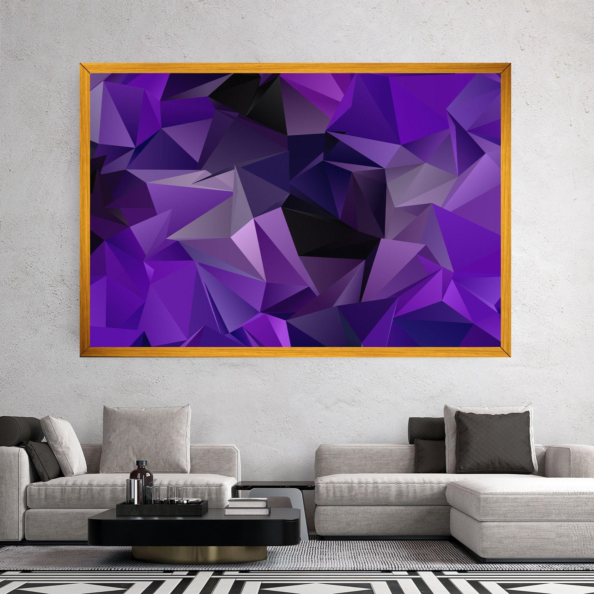 Tablou Canvas Purple Triangle Mix mockup 2