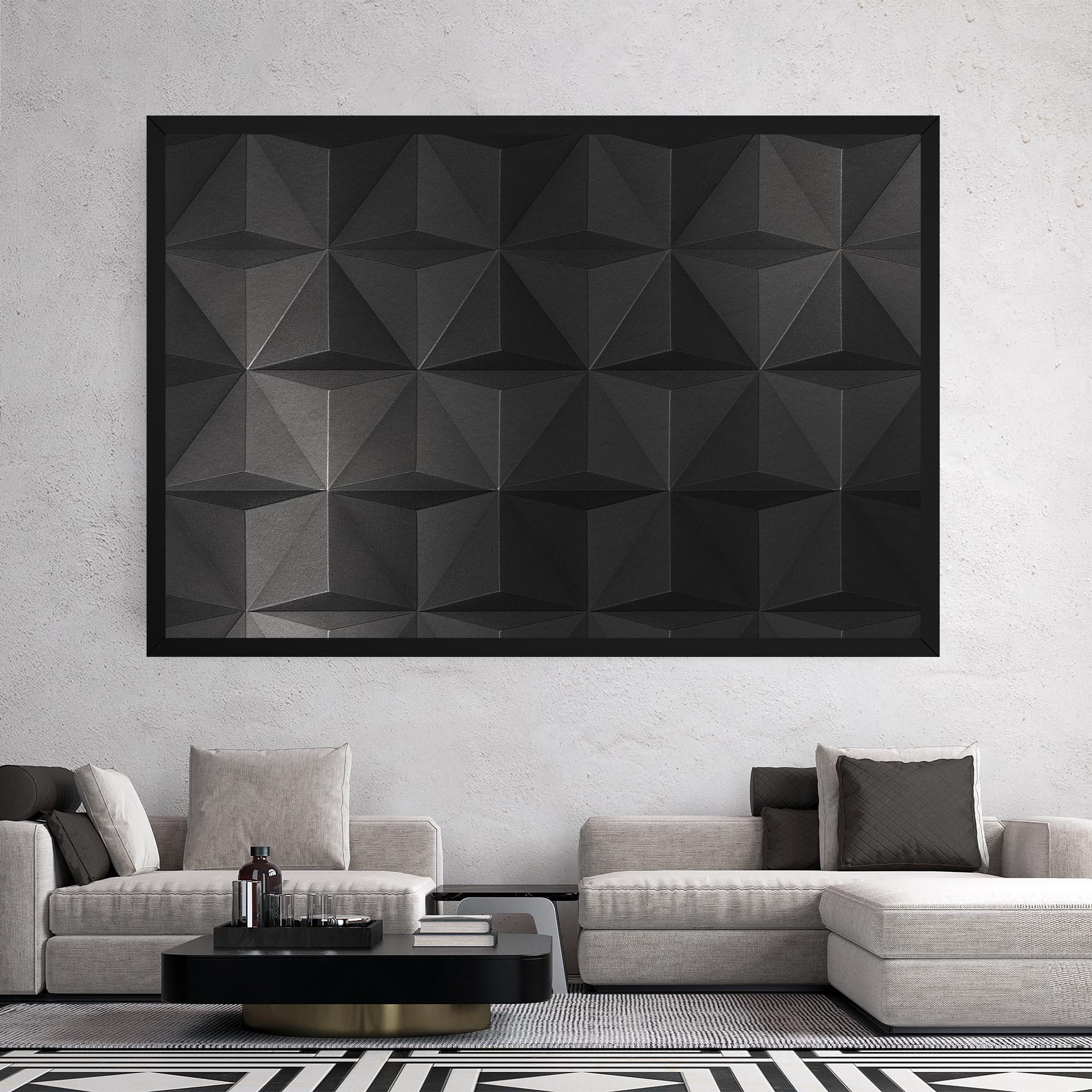 Tablou Canvas Black Shade Triangle mockup 2