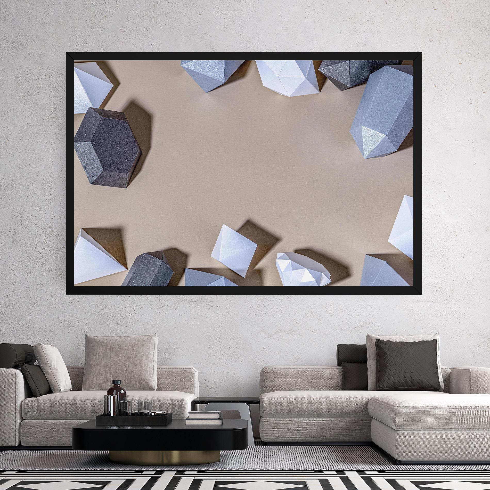 Tablou Canvas Geometric 3d Shapes mockup 2