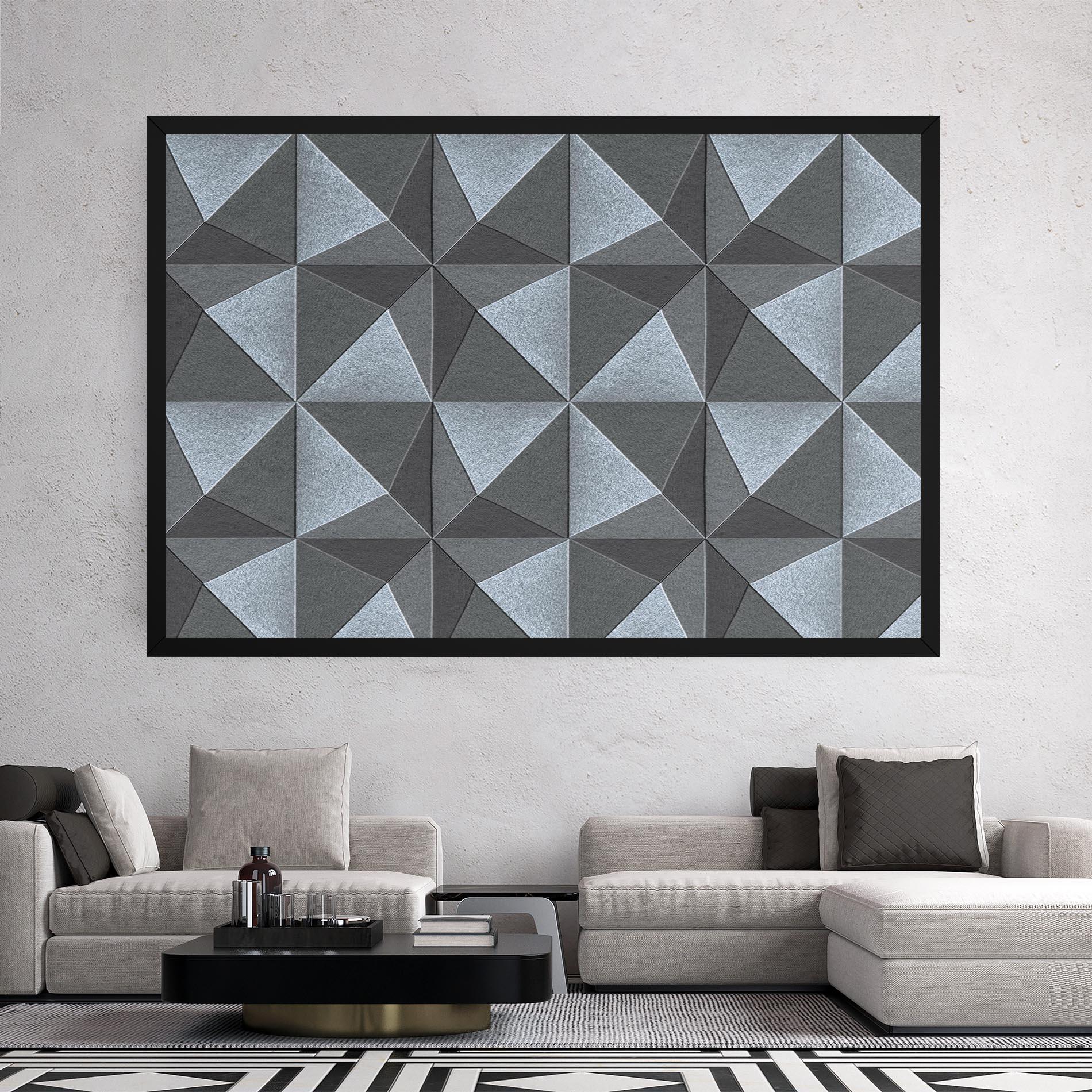 Tablou Canvas Grey Triangle Square mockup 2