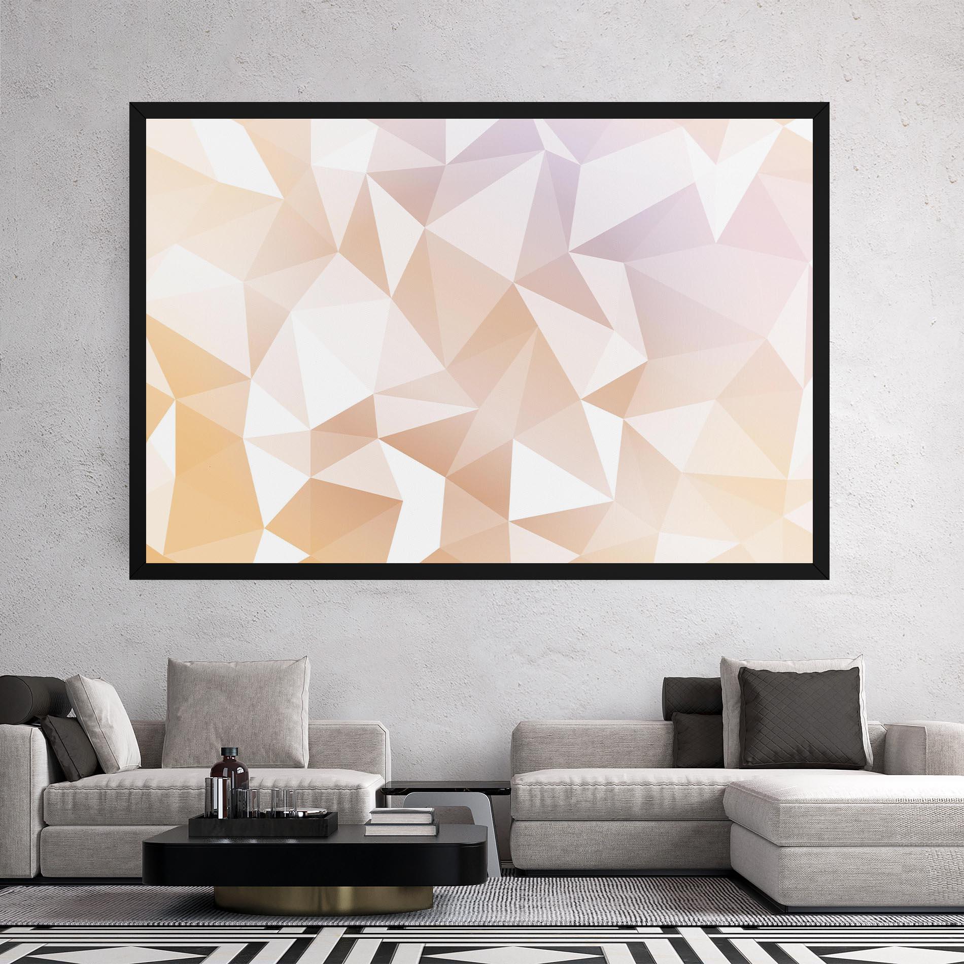 Tablou Canvas Light Pink Triangle mockup 2